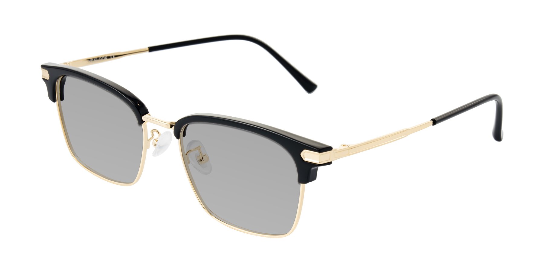 Angle of Adsule in Black/Gold with Light Gray Tinted Lenses