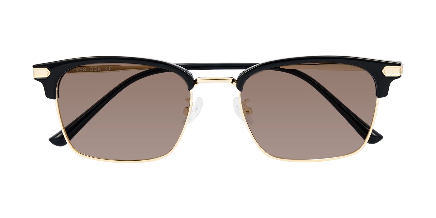 Adsule - Black/Gold Tinted Sunglasses