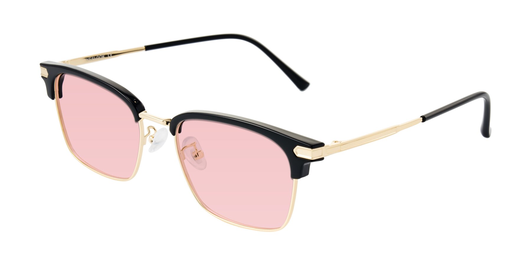 Angle of Adsule in Black/Gold with Light Garnet Tinted Lenses
