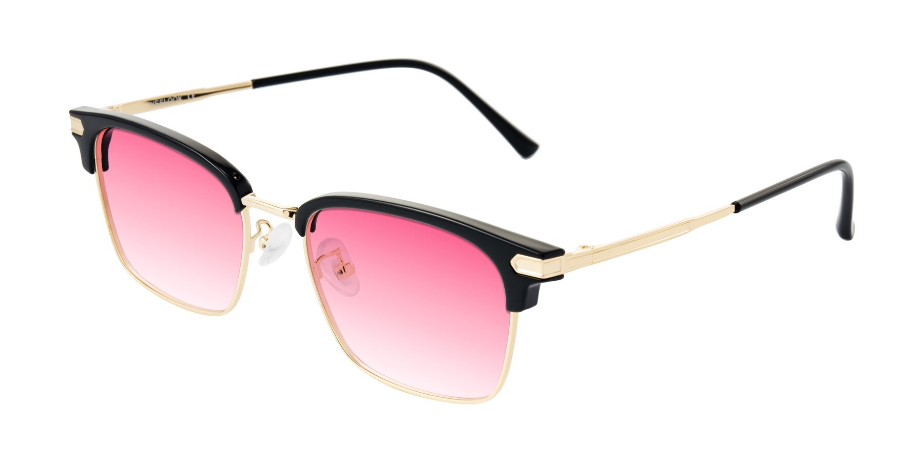 Angle of Adsule in Black/Gold with Pink Gradient Lenses