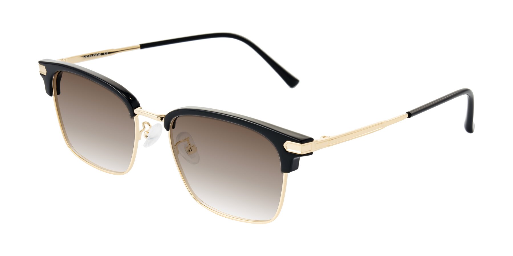 Angle of Adsule in Black/Gold with Brown Gradient Lenses