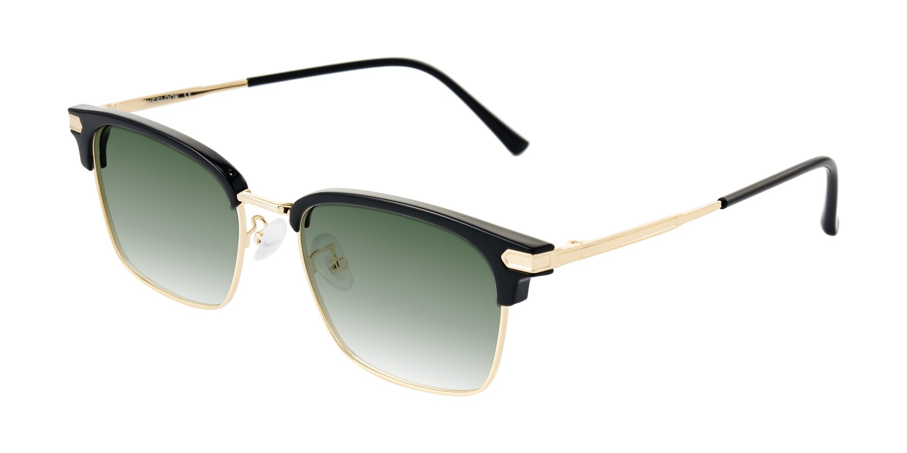 Angle of Adsule in Black/Gold with Green Gradient Lenses