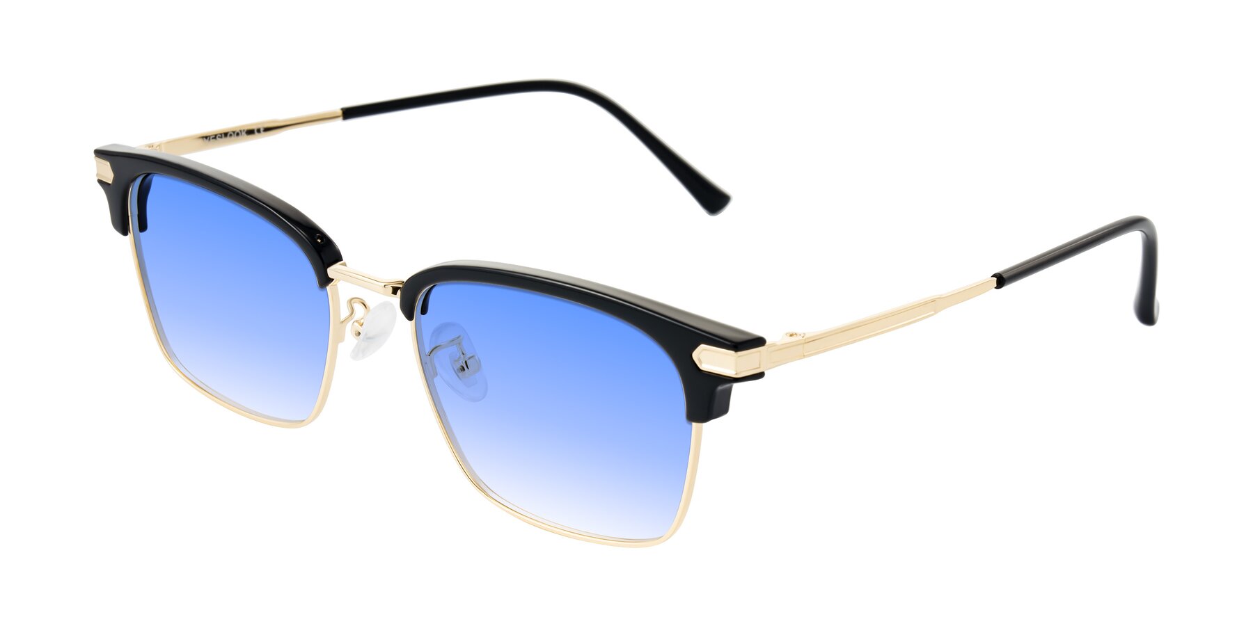 Angle of Adsule in Black/Gold with Blue Gradient Lenses