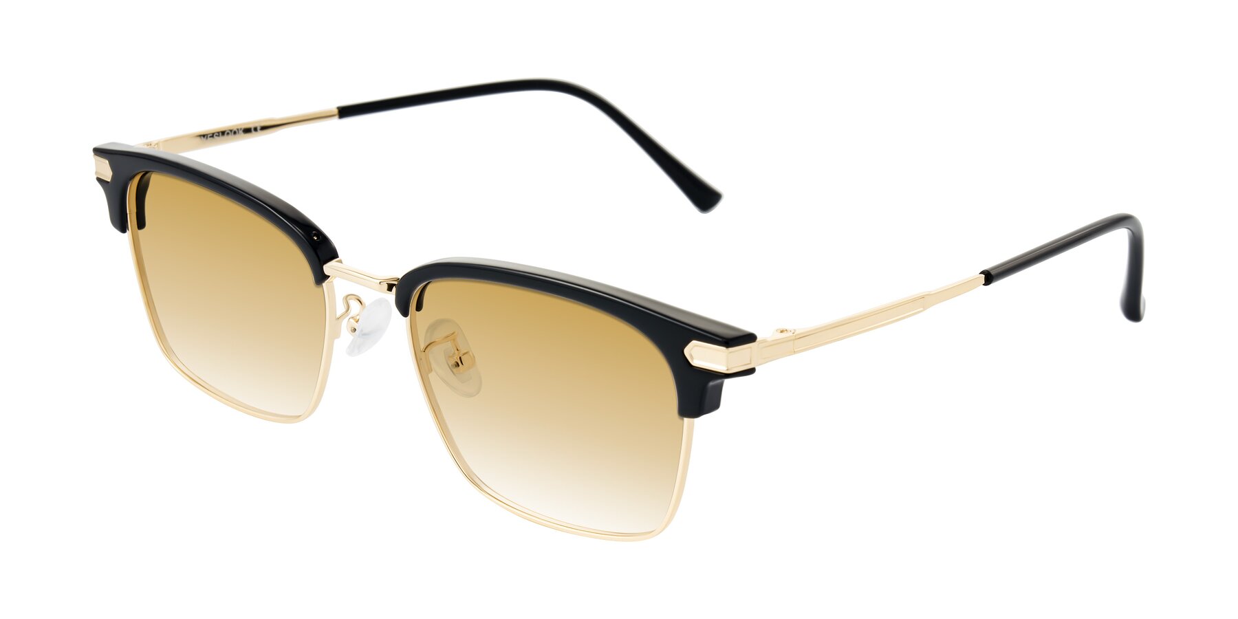Angle of Adsule in Black/Gold with Champagne Gradient Lenses