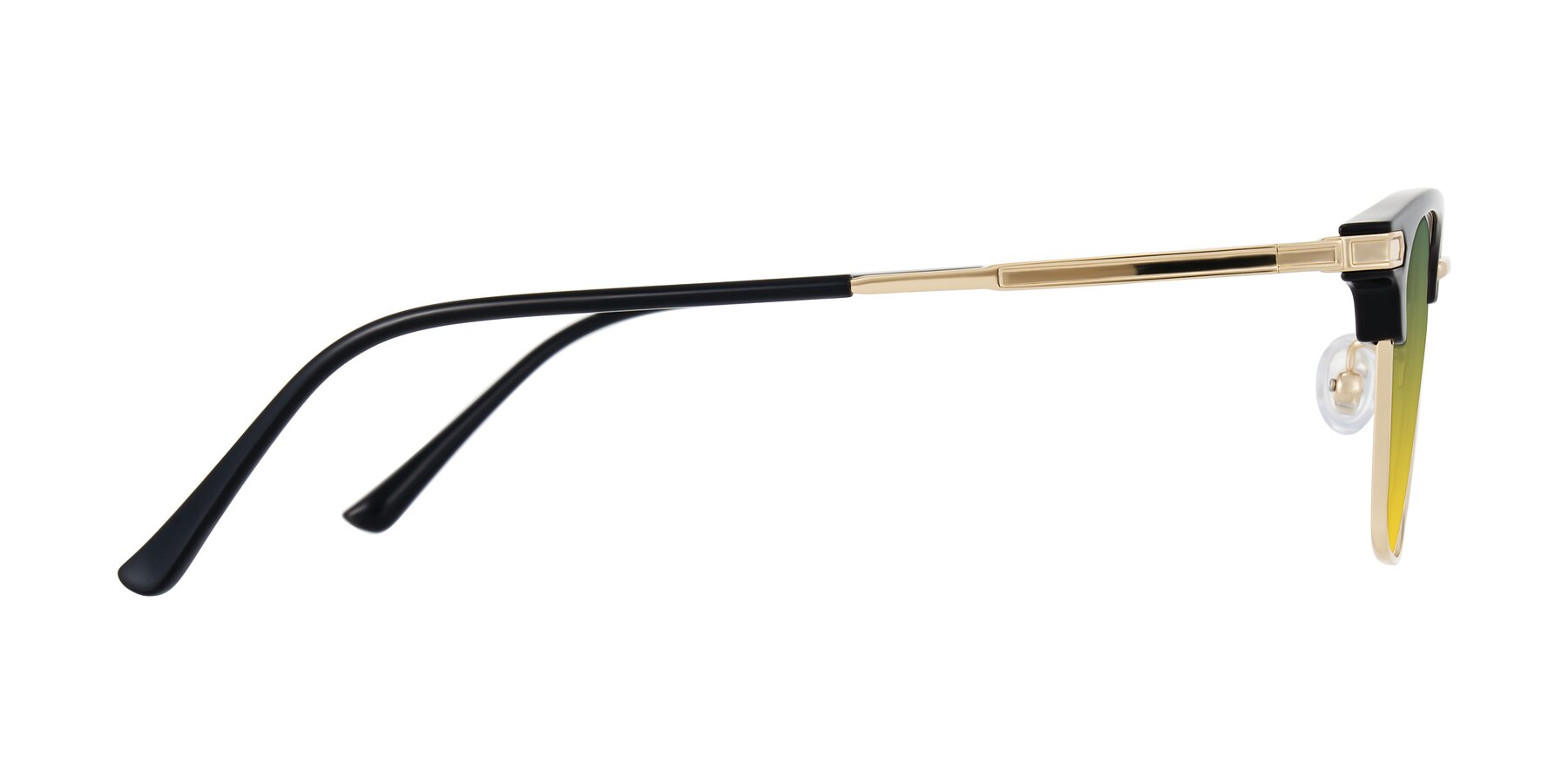 Side of Adsule in Black/Gold with Green / Yellow Gradient Lenses
