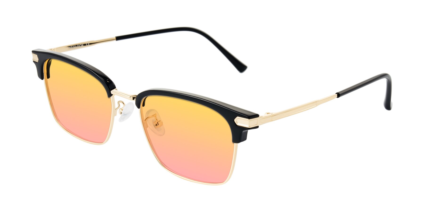 Angle of Adsule in Black/Gold with Yellow / Pink Gradient Lenses