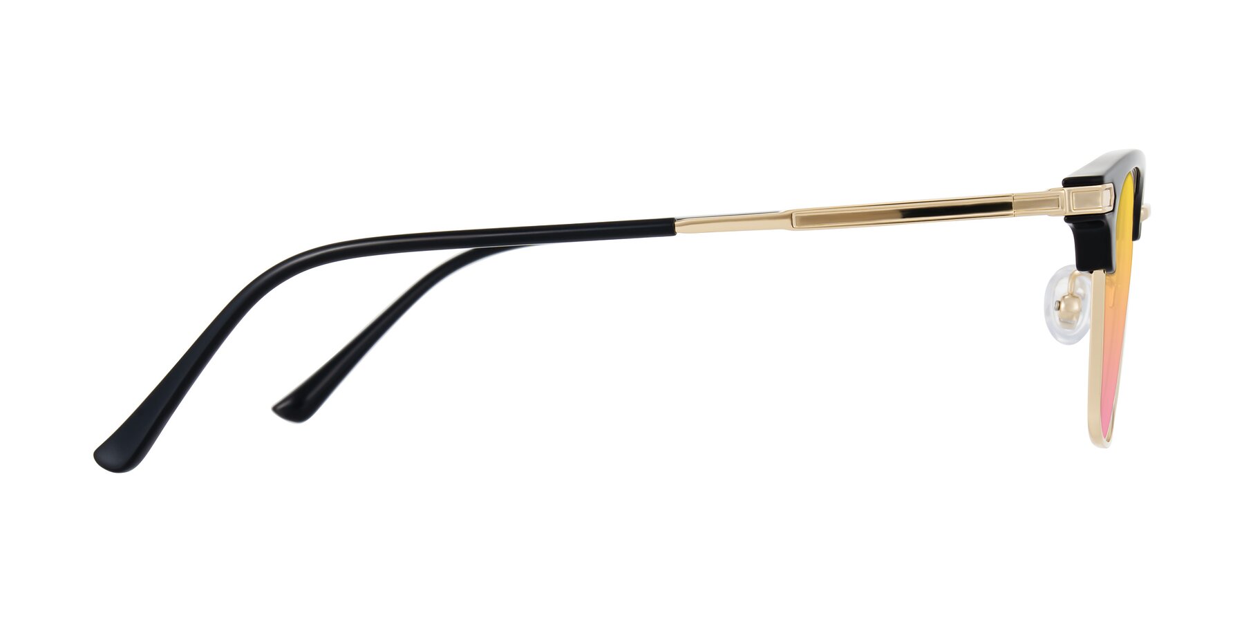 Side of Adsule in Black/Gold with Yellow / Pink Gradient Lenses