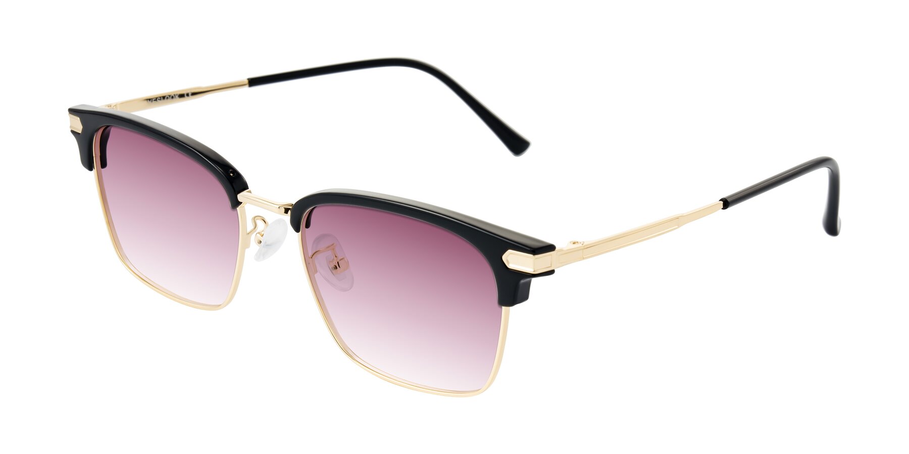 Angle of Adsule in Black/Gold with Wine Gradient Lenses