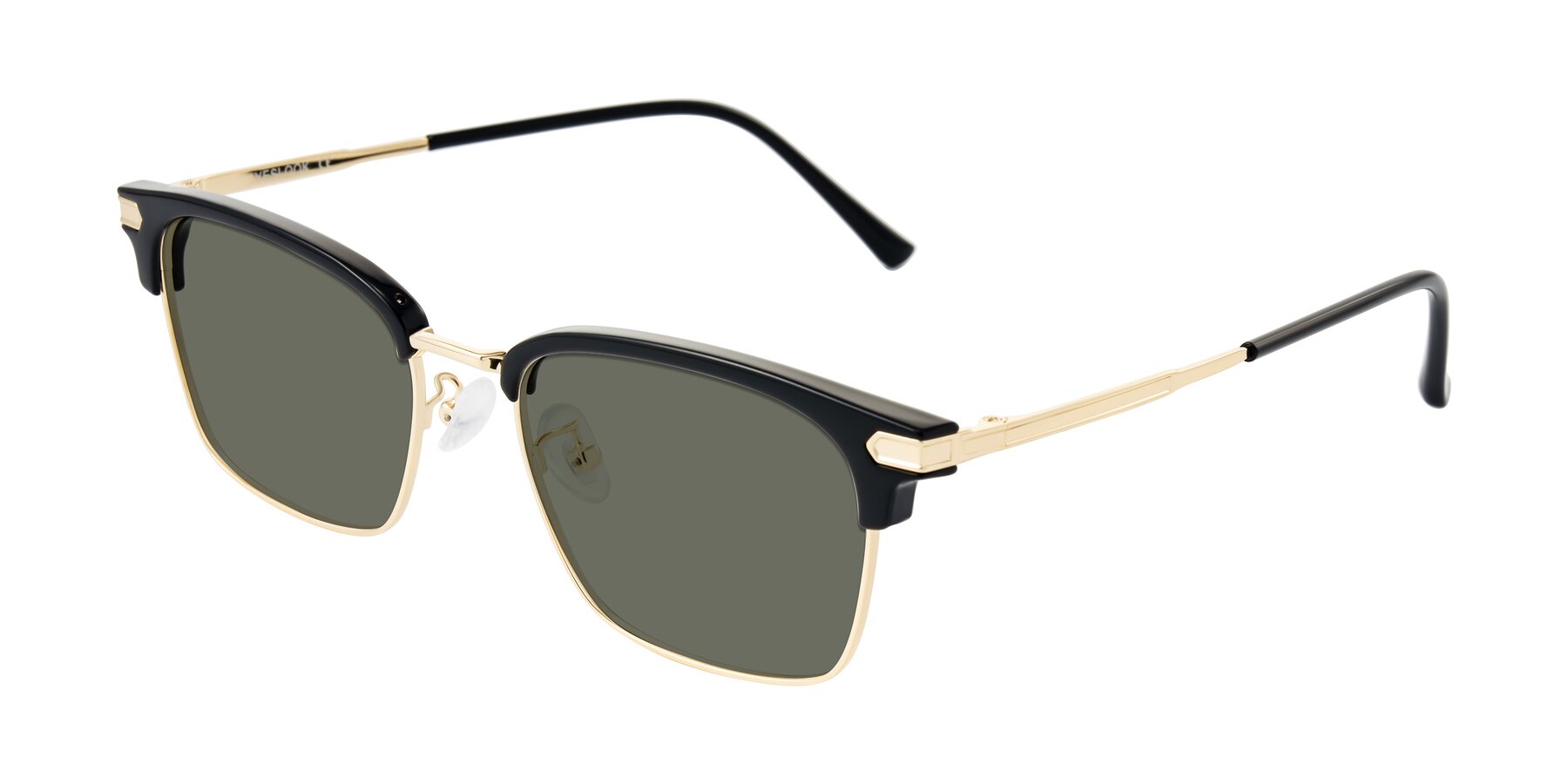 Angle of Adsule in Black/Gold with Gray Polarized Lenses