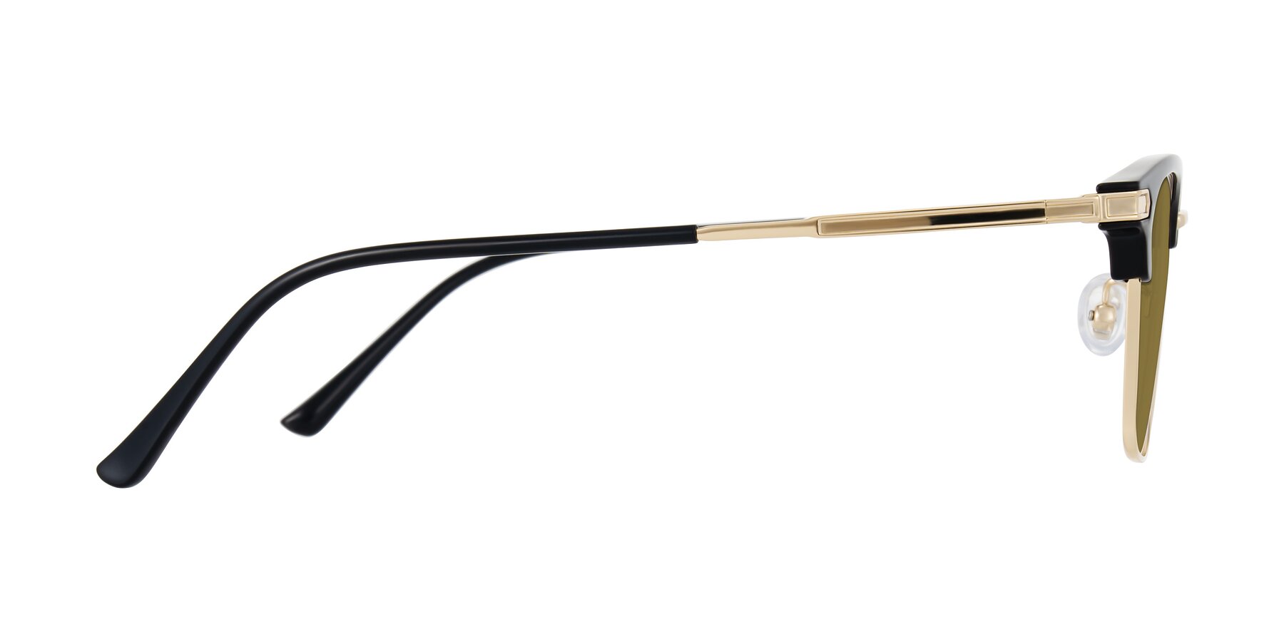Side of Adsule in Black/Gold with Brown Polarized Lenses