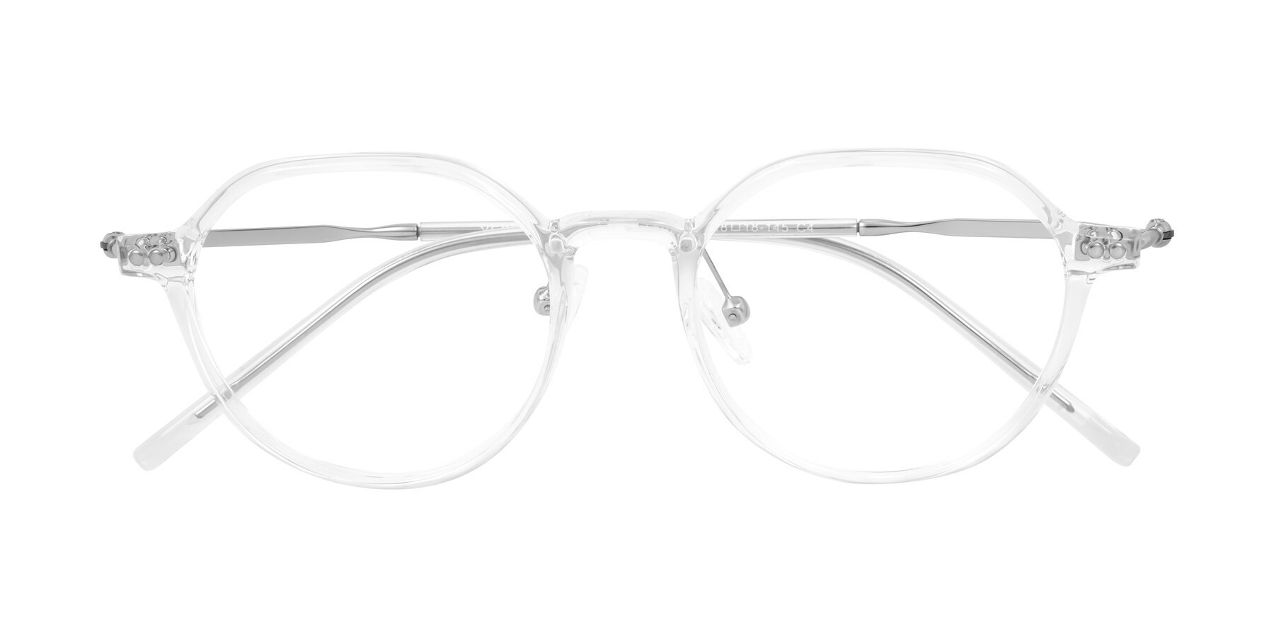 Folded Front of Ledesmo in Clear with Clear Eyeglass Lenses
