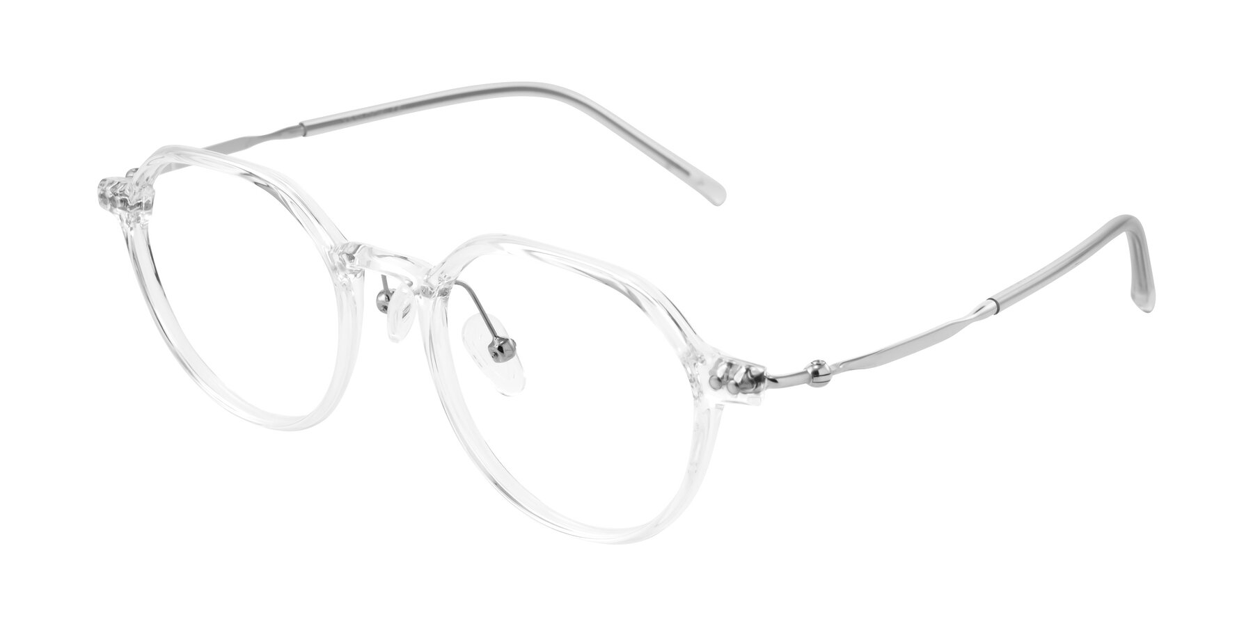 Angle of Ledesmo in Clear with Clear Eyeglass Lenses