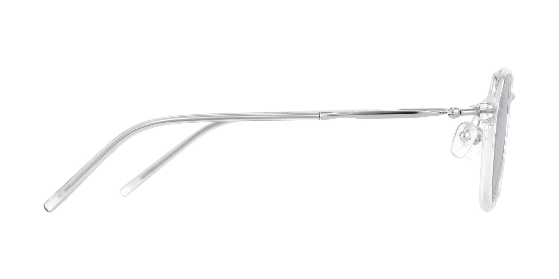 Side of Ledesmo in Clear with Clear Eyeglass Lenses