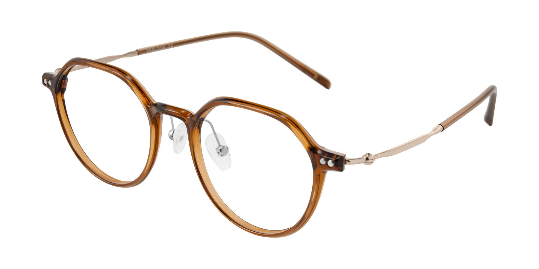 Angle of Ledesmo in Brown with Clear Eyeglass Lenses