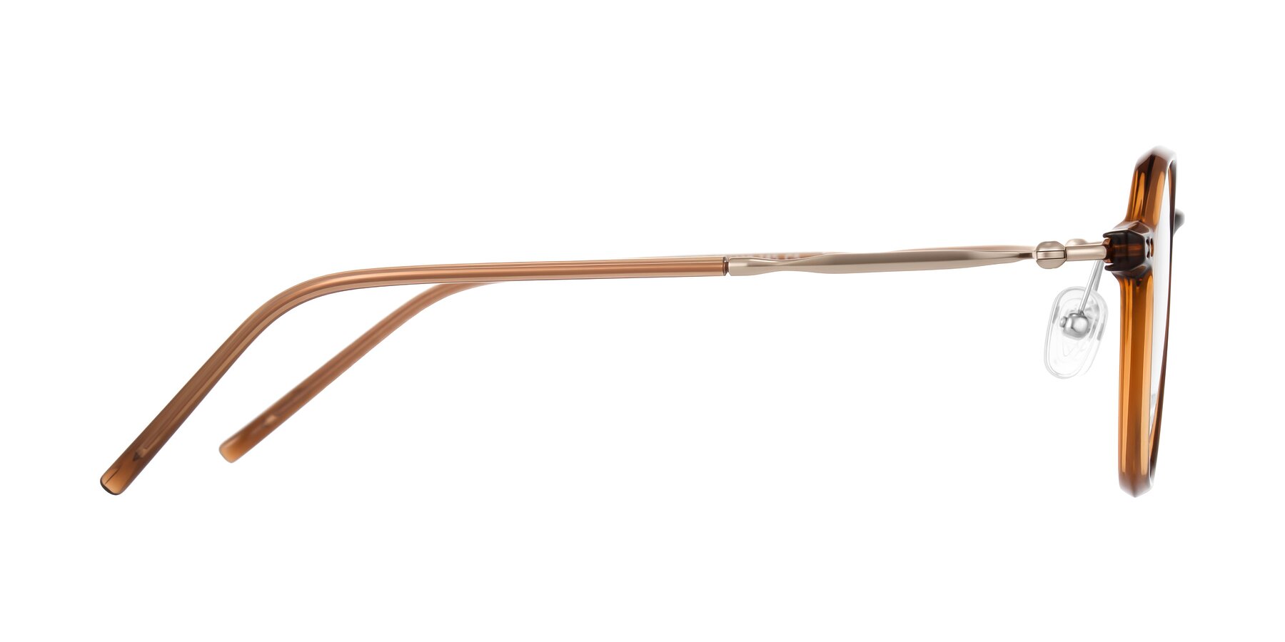 Side of Ledesmo in Brown with Clear Eyeglass Lenses