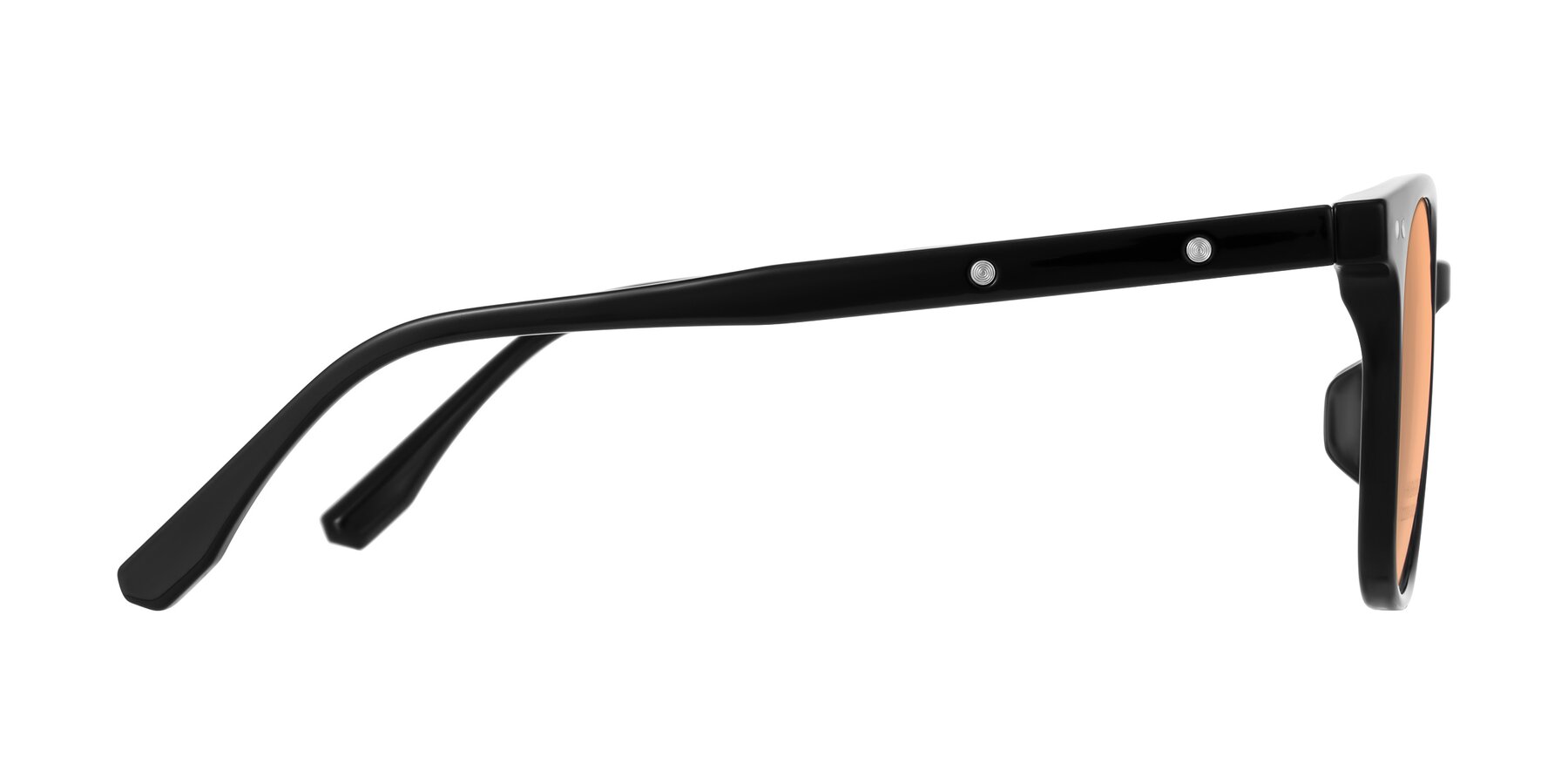Side of Lozzuri in Black with Light Orange Tinted Lenses