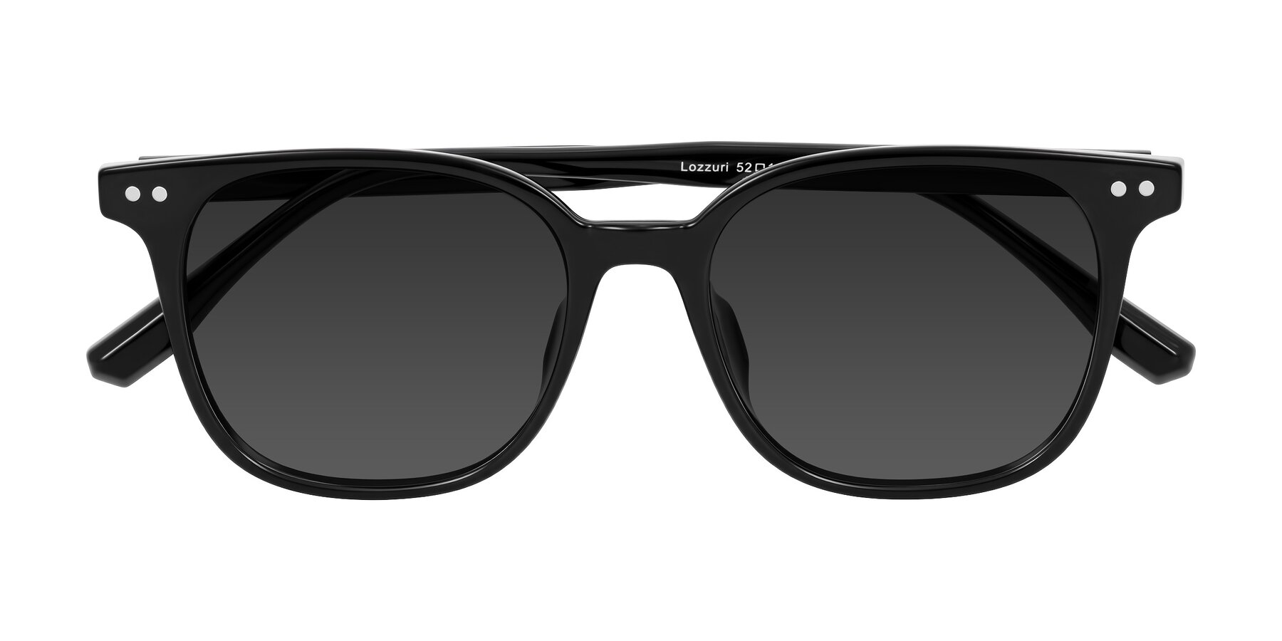 Folded Front of Lozzuri in Black with Gray Tinted Lenses