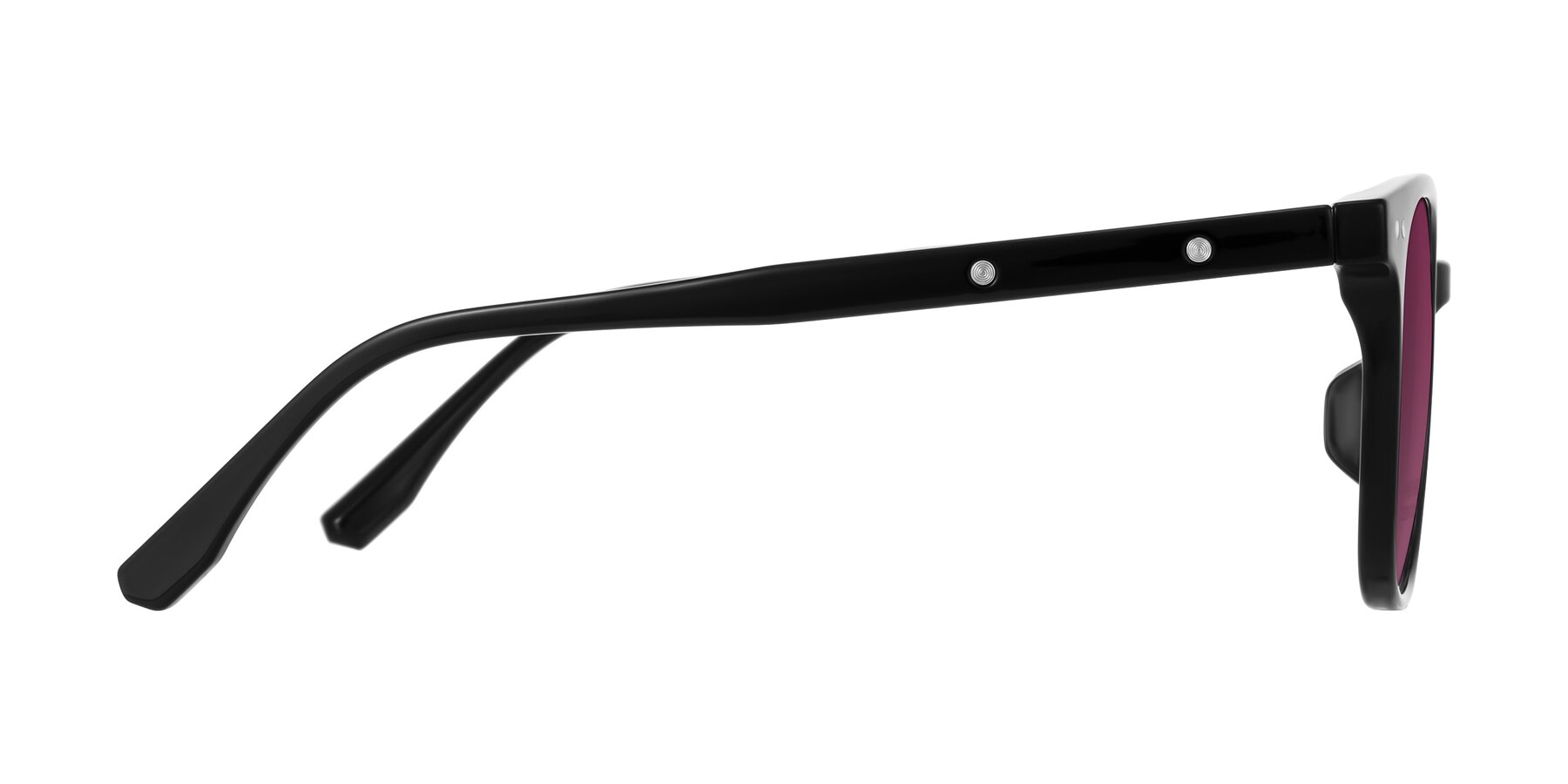 Side of Lozzuri in Black with Wine Tinted Lenses