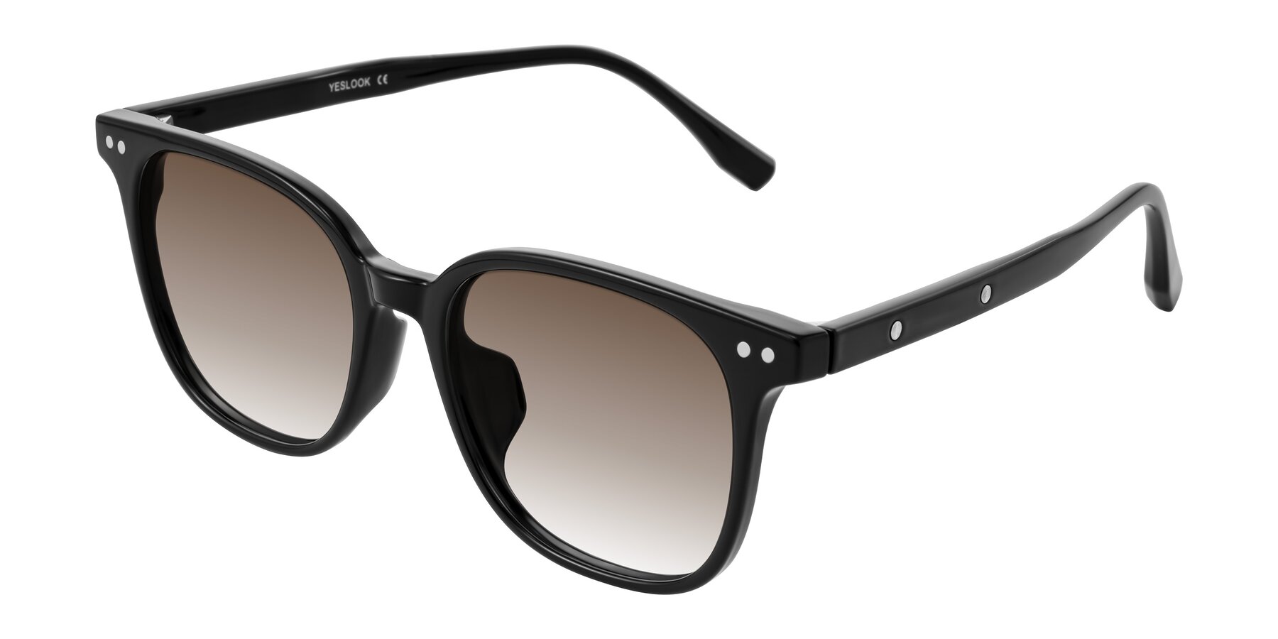 Angle of Lozzuri in Black with Brown Gradient Lenses