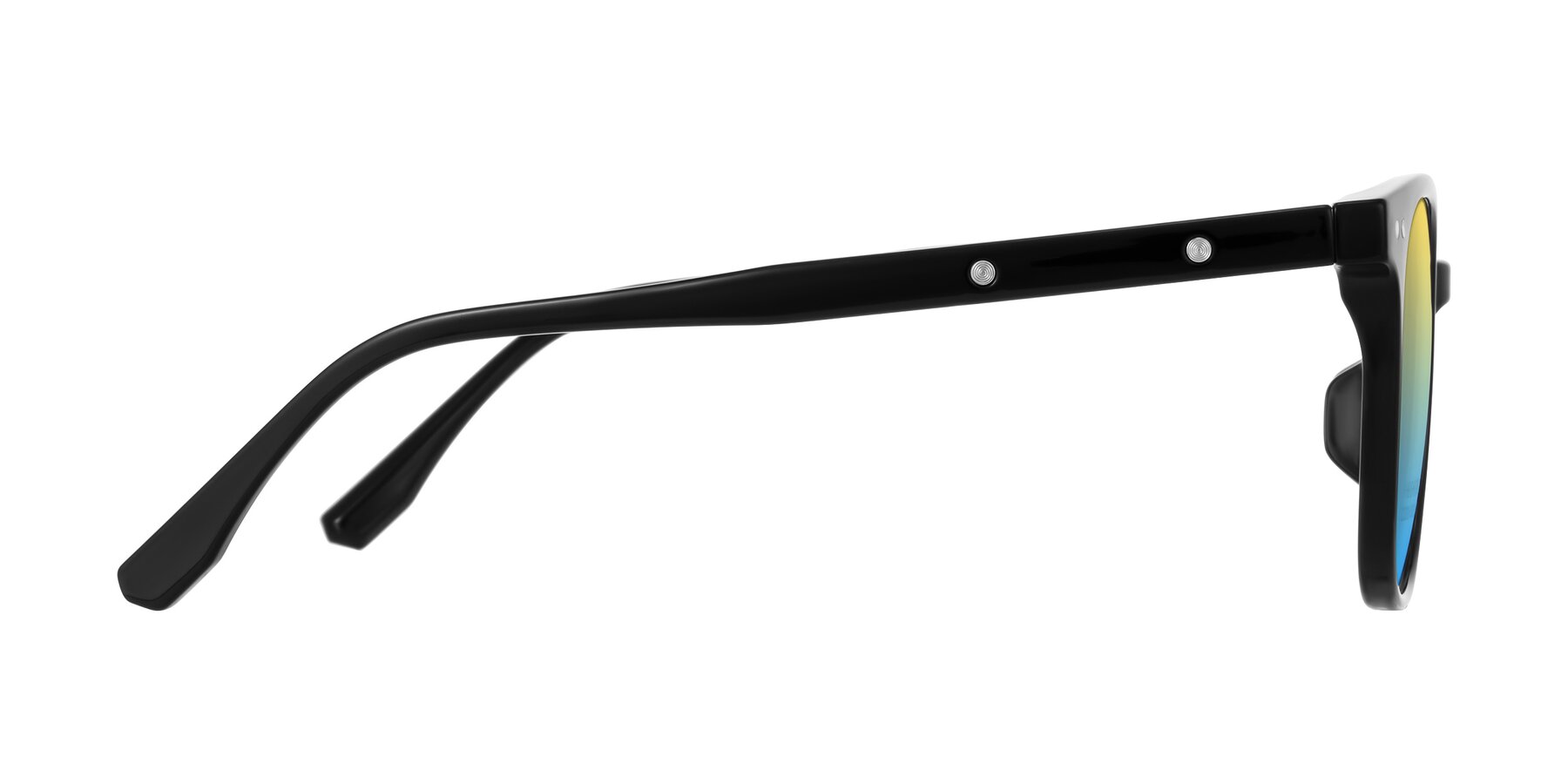 Side of Lozzuri in Black with Yellow / Blue Gradient Lenses