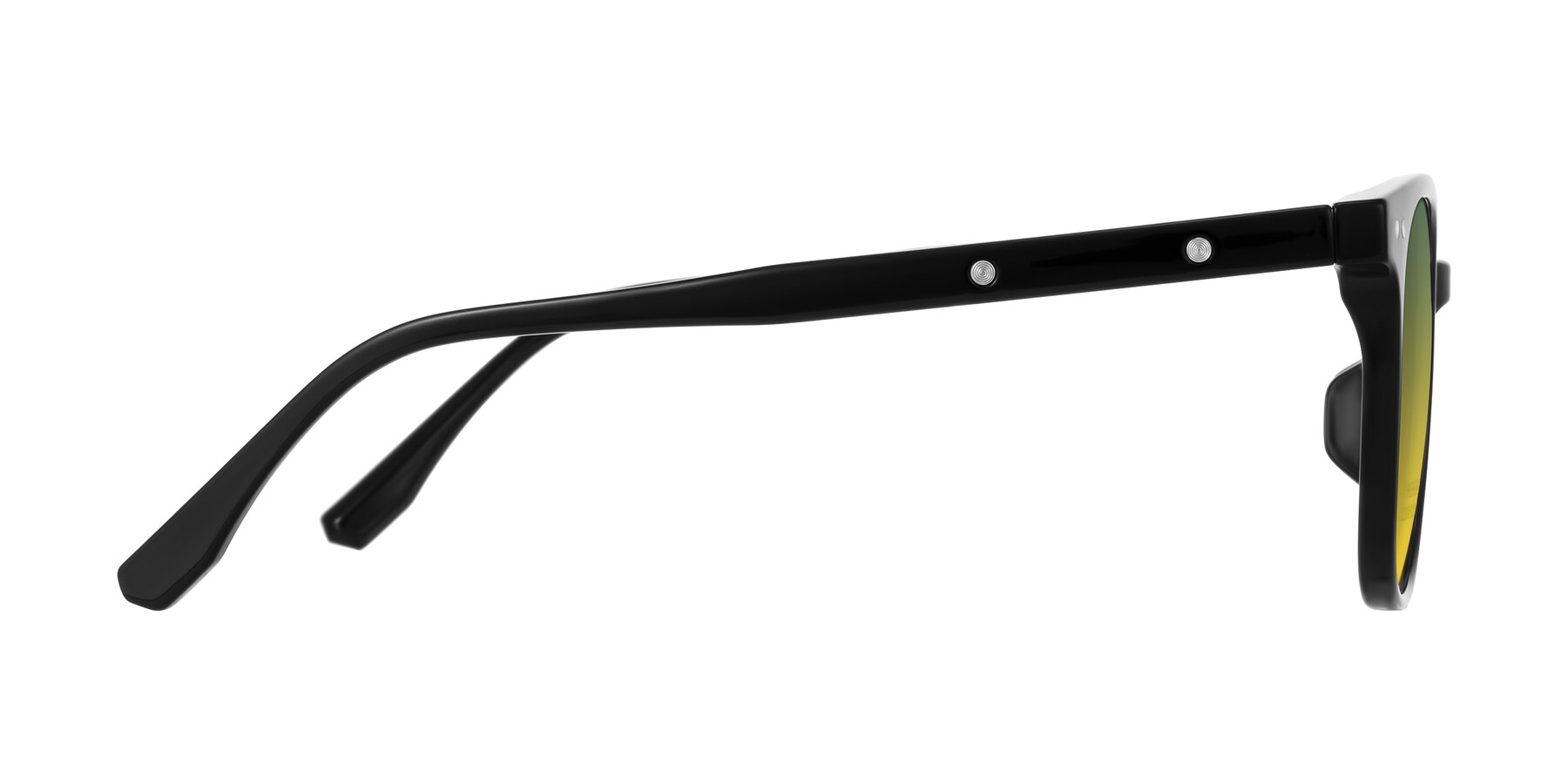 Side of Lozzuri in Black with Green / Yellow Gradient Lenses