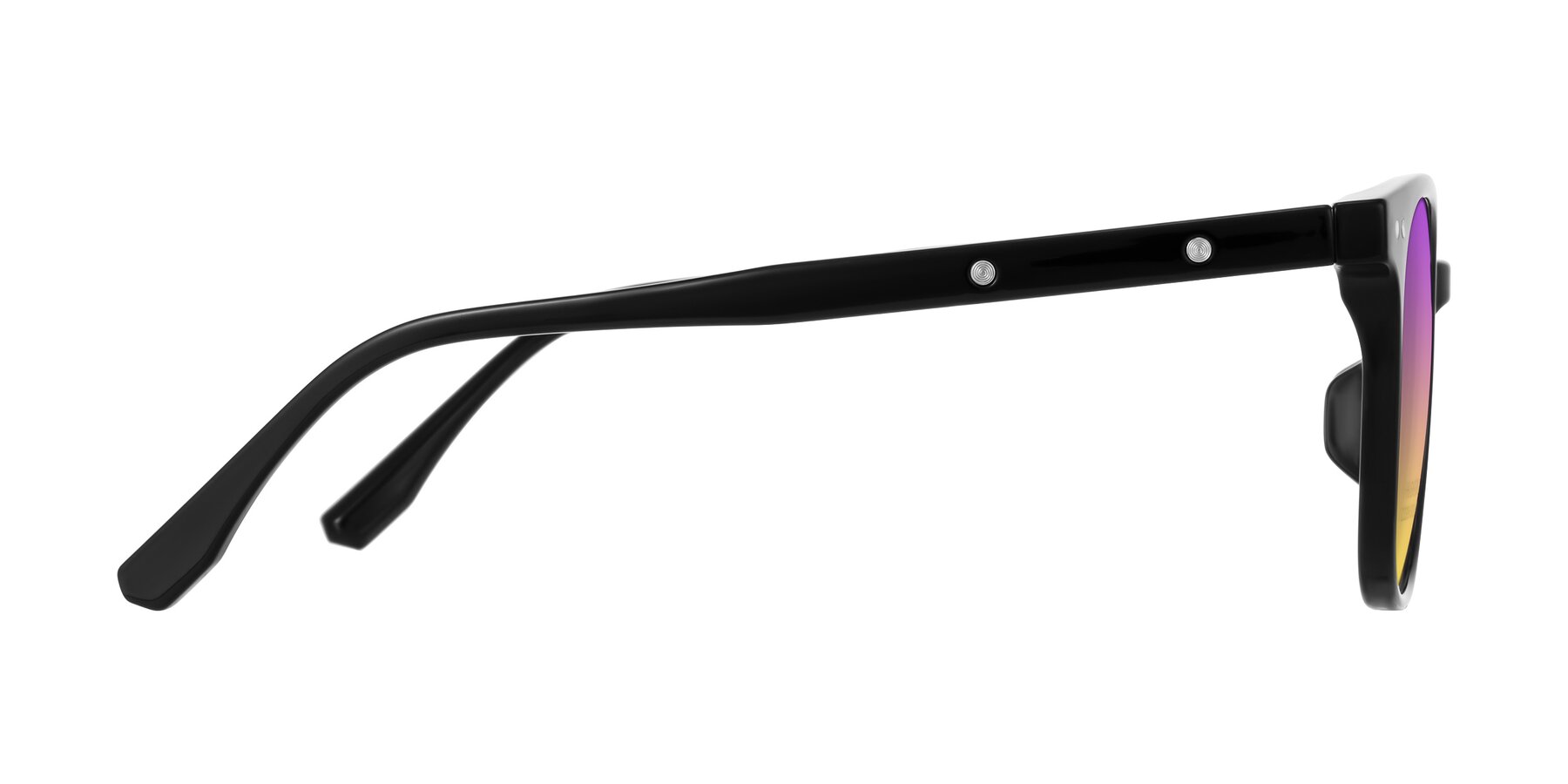Side of Lozzuri in Black with Purple / Yellow Gradient Lenses