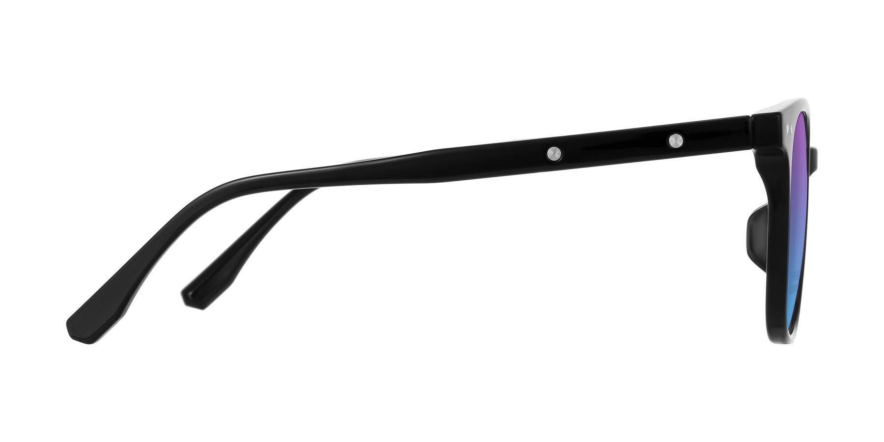 Side of Lozzuri in Black with Purple / Blue Gradient Lenses