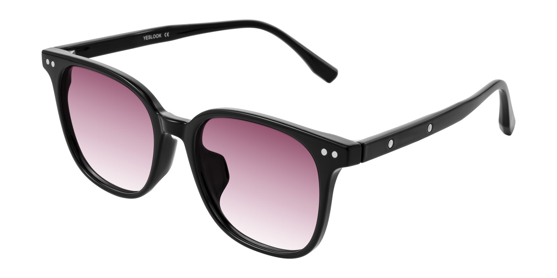 Angle of Lozzuri in Black with Wine Gradient Lenses