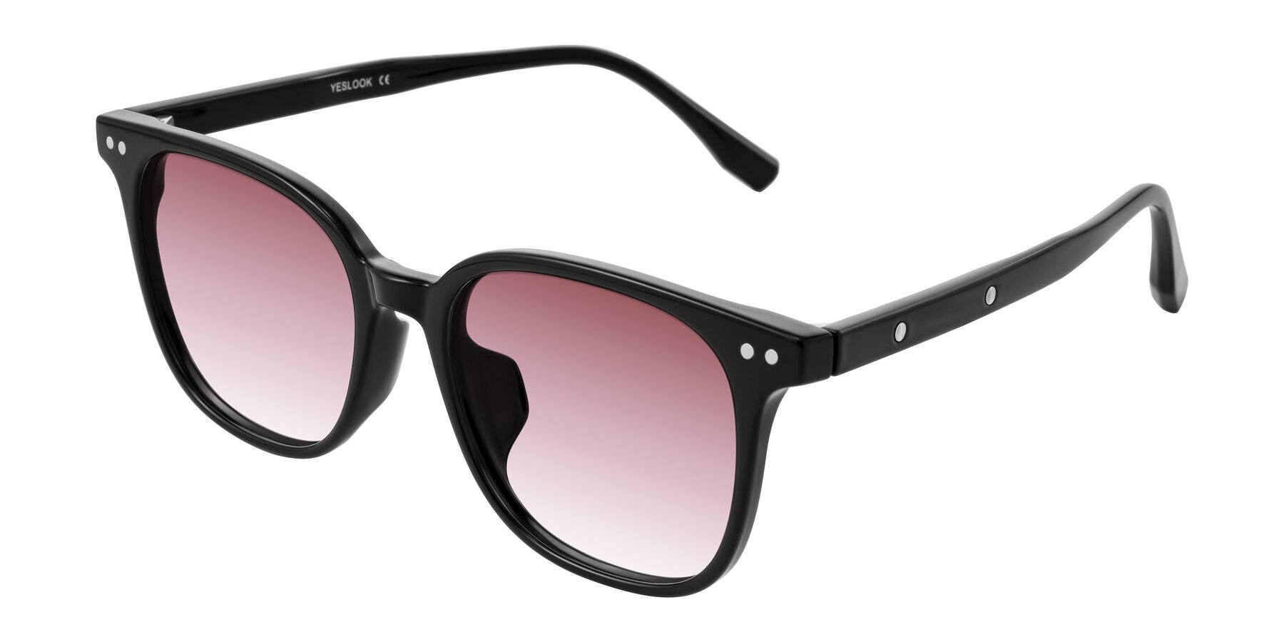 Angle of Lozzuri in Black with Garnet Gradient Lenses