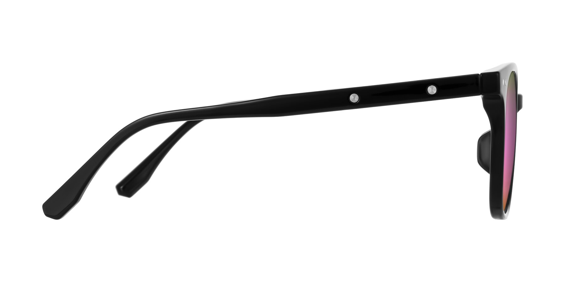 Side of Lozzuri in Black with Pink Mirrored Lenses