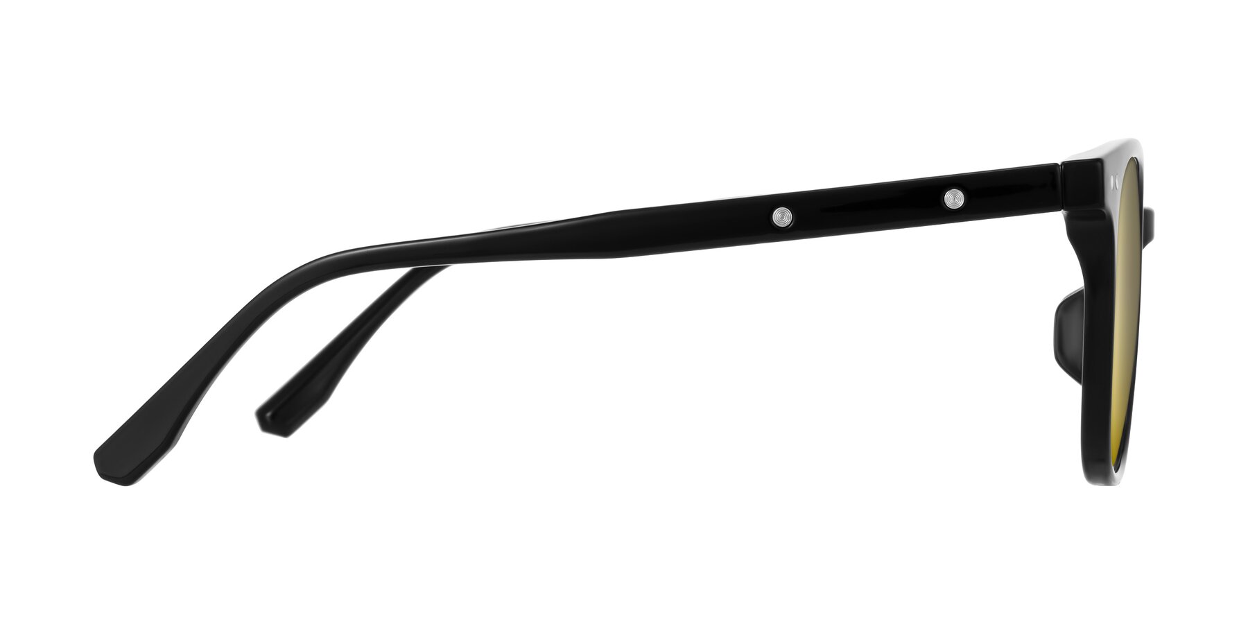 Side of Lozzuri in Black with Gold Mirrored Lenses
