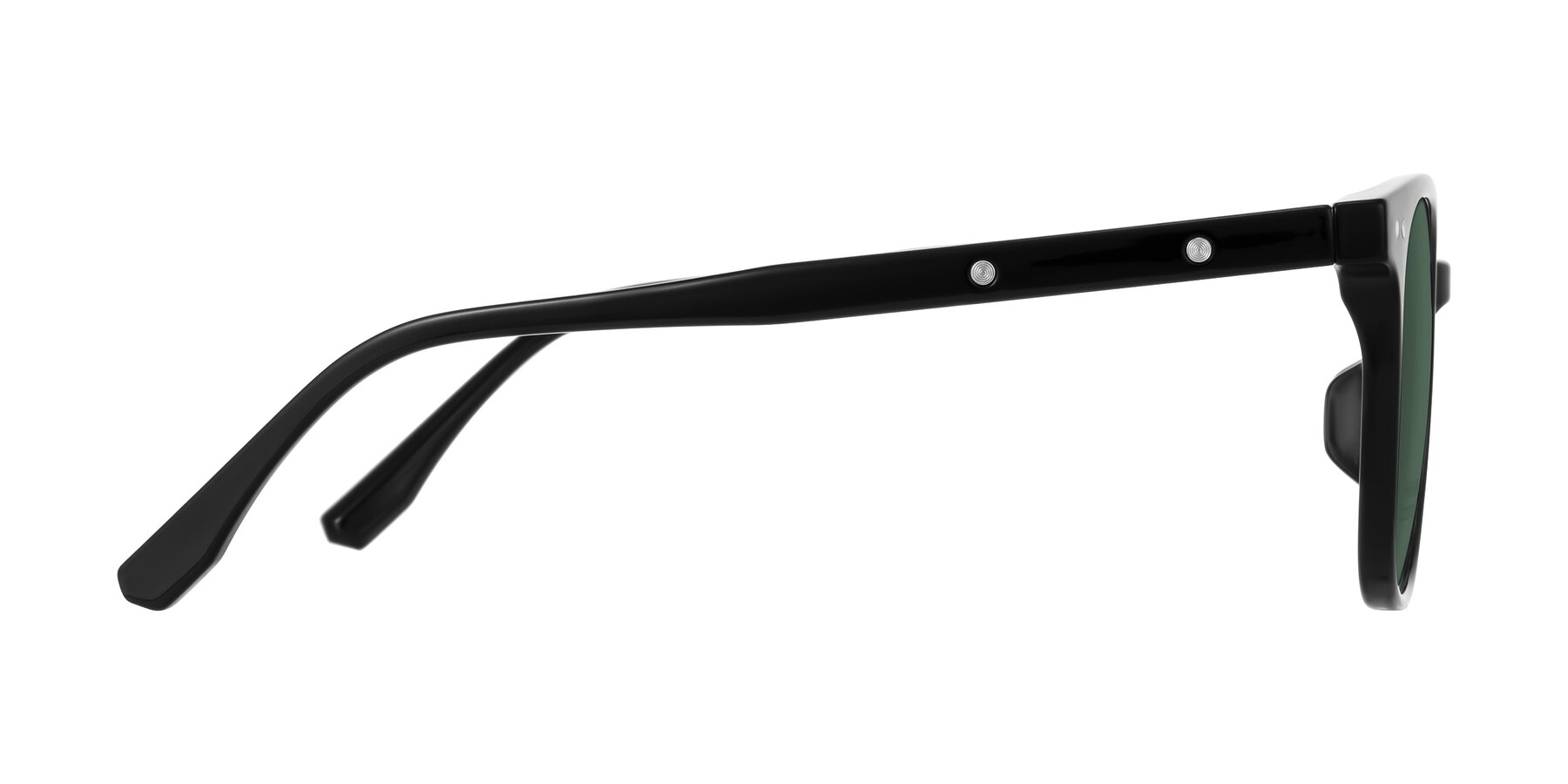 Side of Lozzuri in Black with Green Polarized Lenses