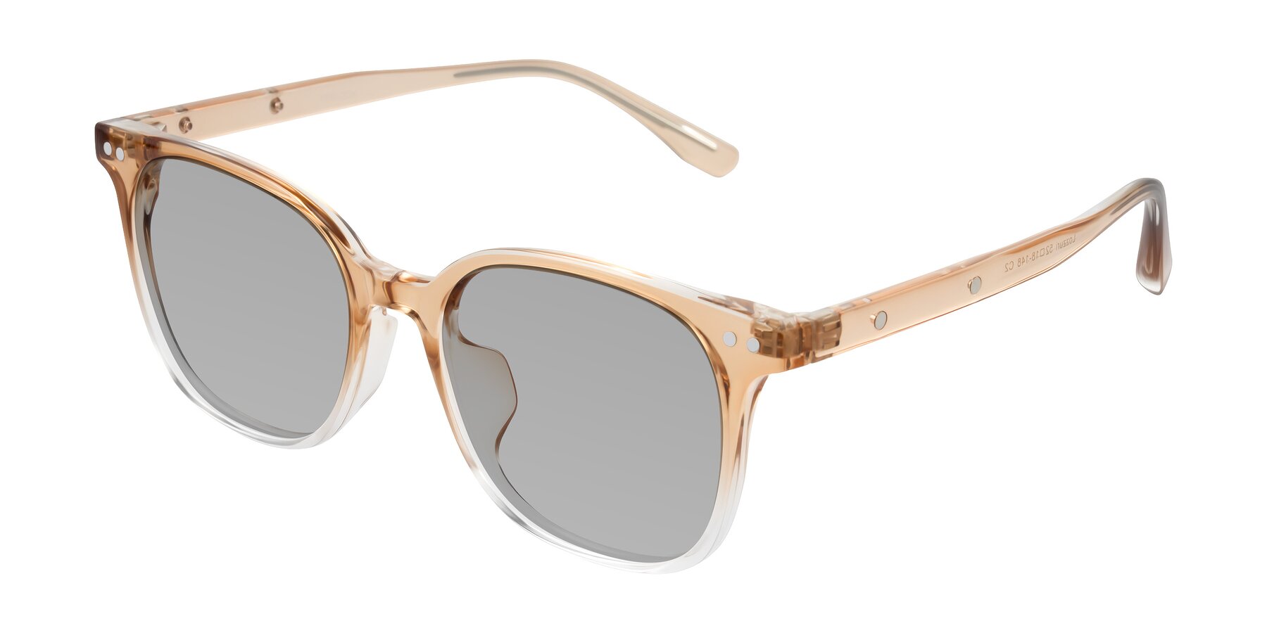 Angle of Lozzuri in Gradient Champagne with Light Gray Tinted Lenses