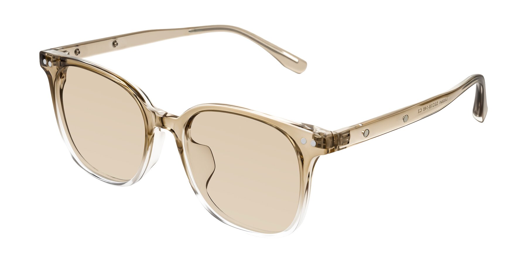 Angle of Lozzuri in Gradient Champagne with Light Brown Tinted Lenses