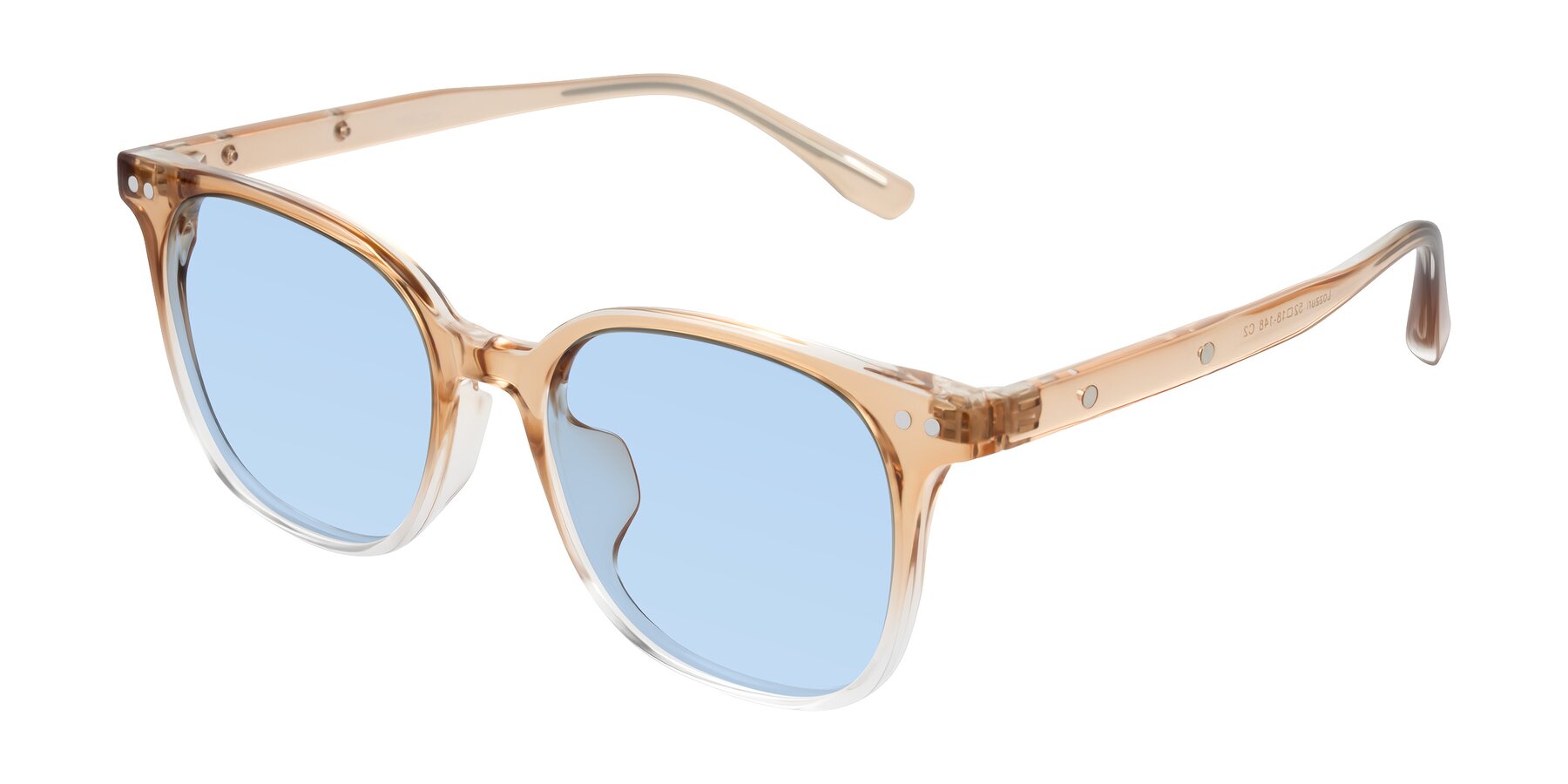 Angle of Lozzuri in Gradient Champagne with Light Blue Tinted Lenses