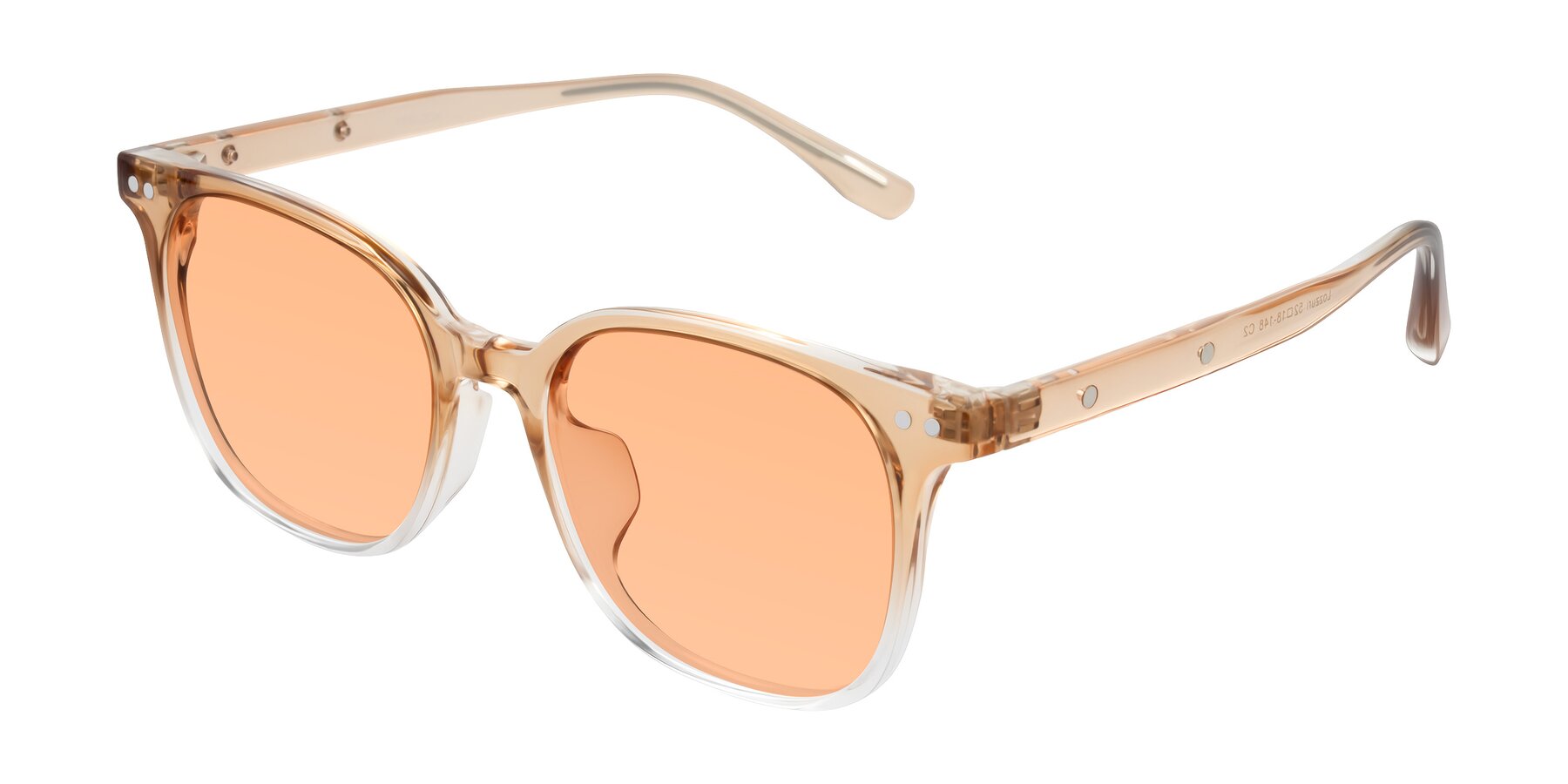 Angle of Lozzuri in Gradient Champagne with Light Orange Tinted Lenses