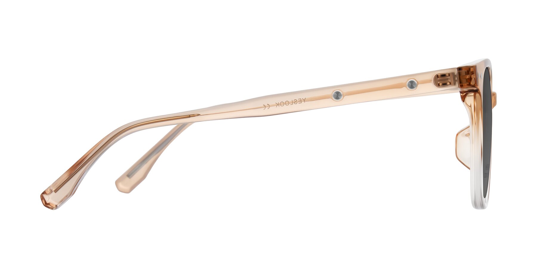 Side of Lozzuri in Gradient Champagne with Medium Gray Tinted Lenses