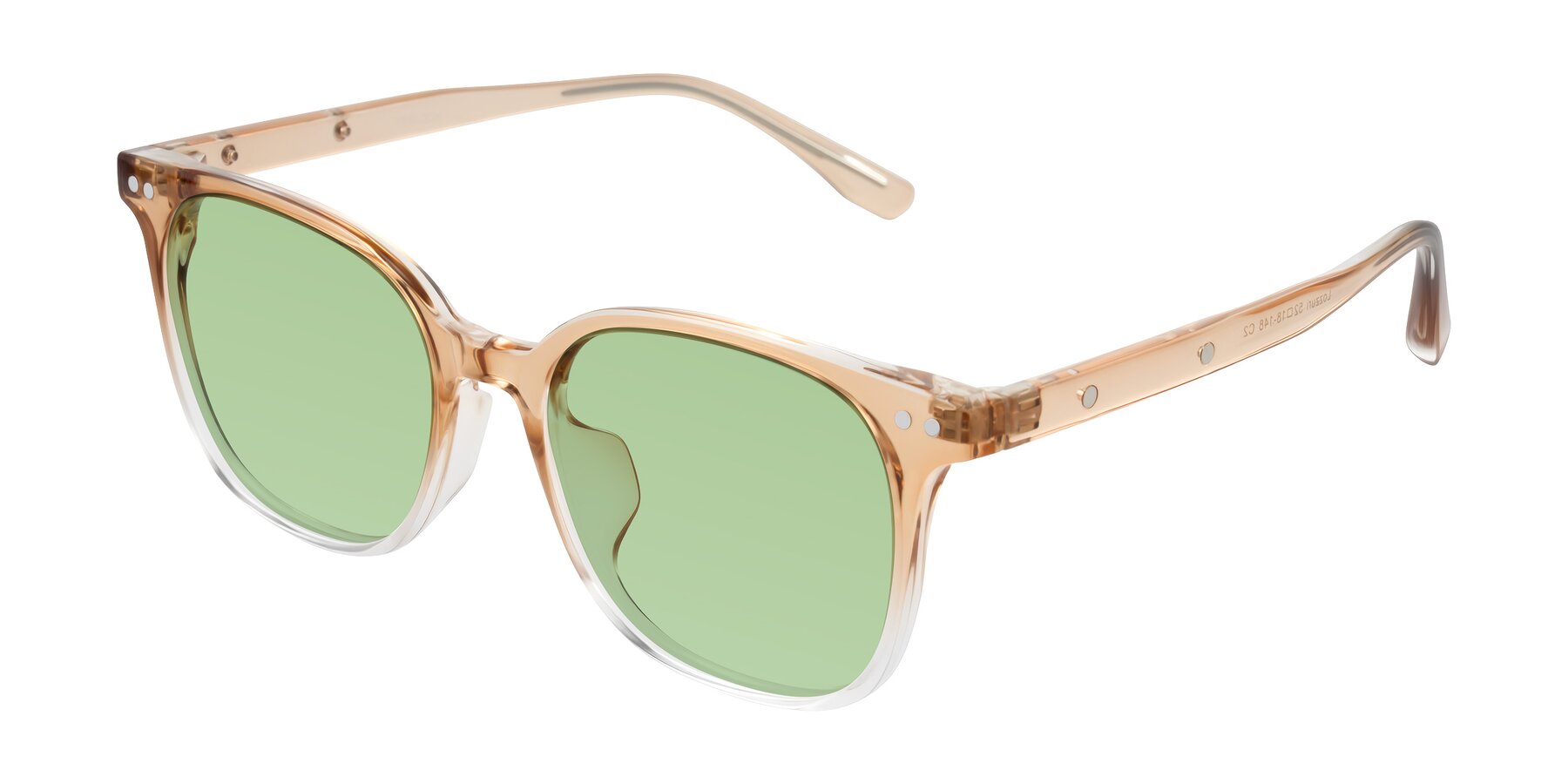 Angle of Lozzuri in Gradient Champagne with Medium Green Tinted Lenses