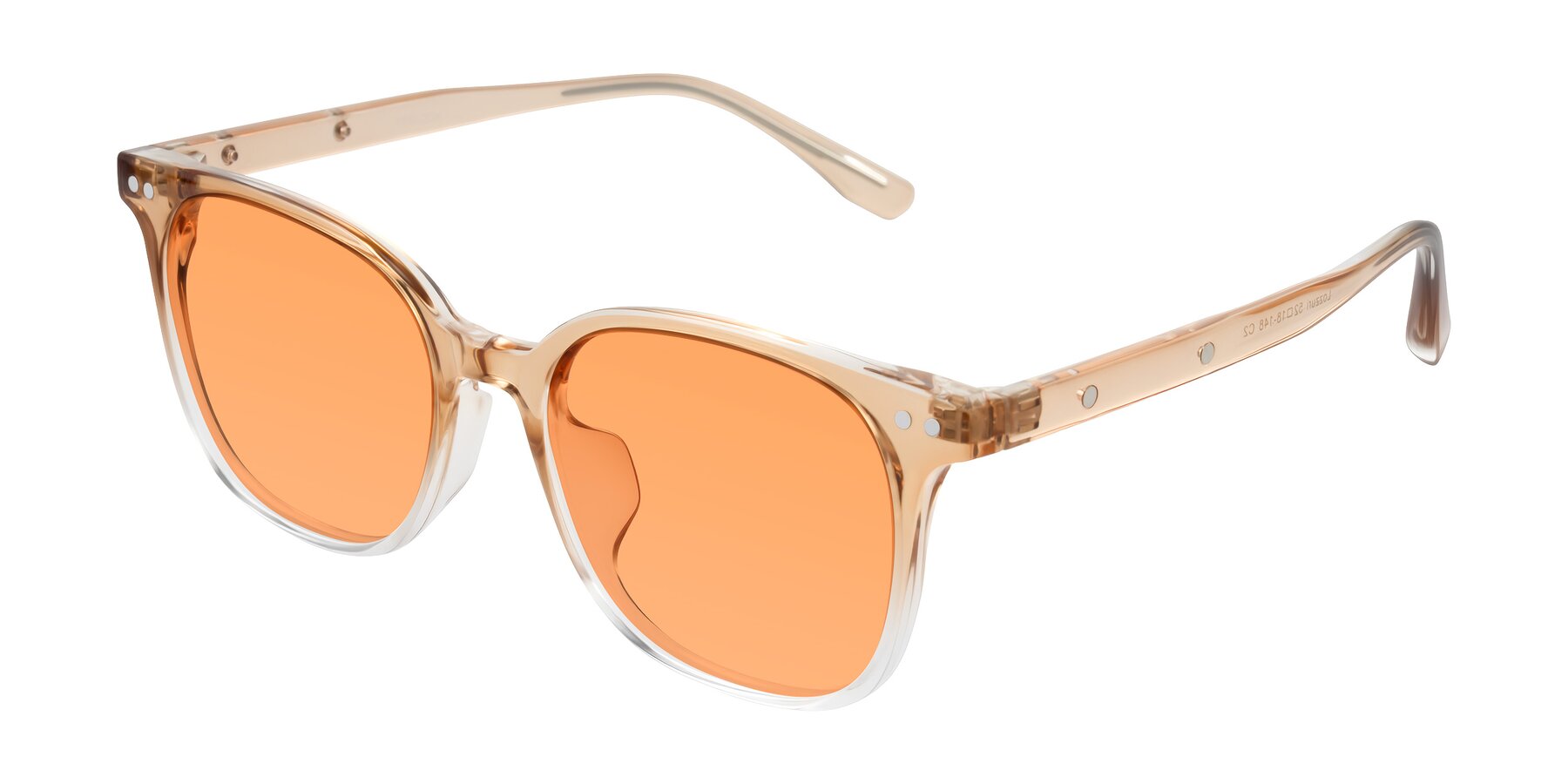 Angle of Lozzuri in Gradient Champagne with Medium Orange Tinted Lenses