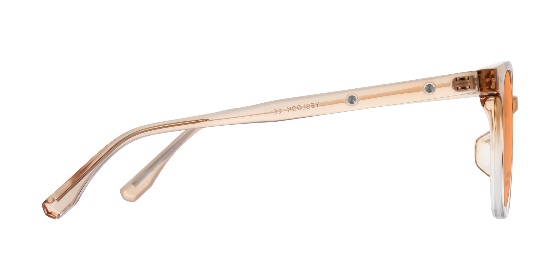 Side of Lozzuri in Gradient Champagne with Medium Orange Tinted Lenses