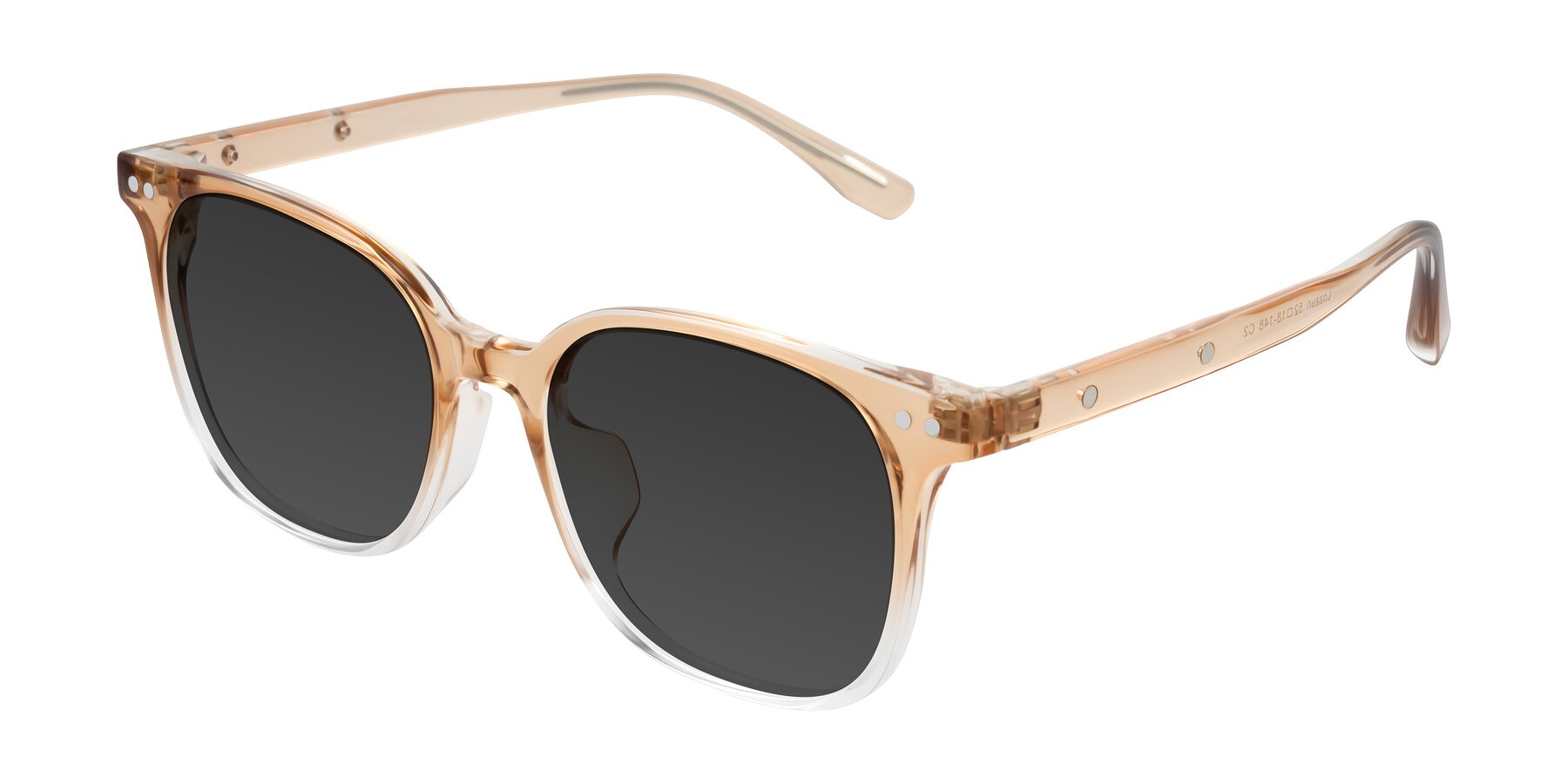 Angle of Lozzuri in Gradient Champagne with Gray Tinted Lenses