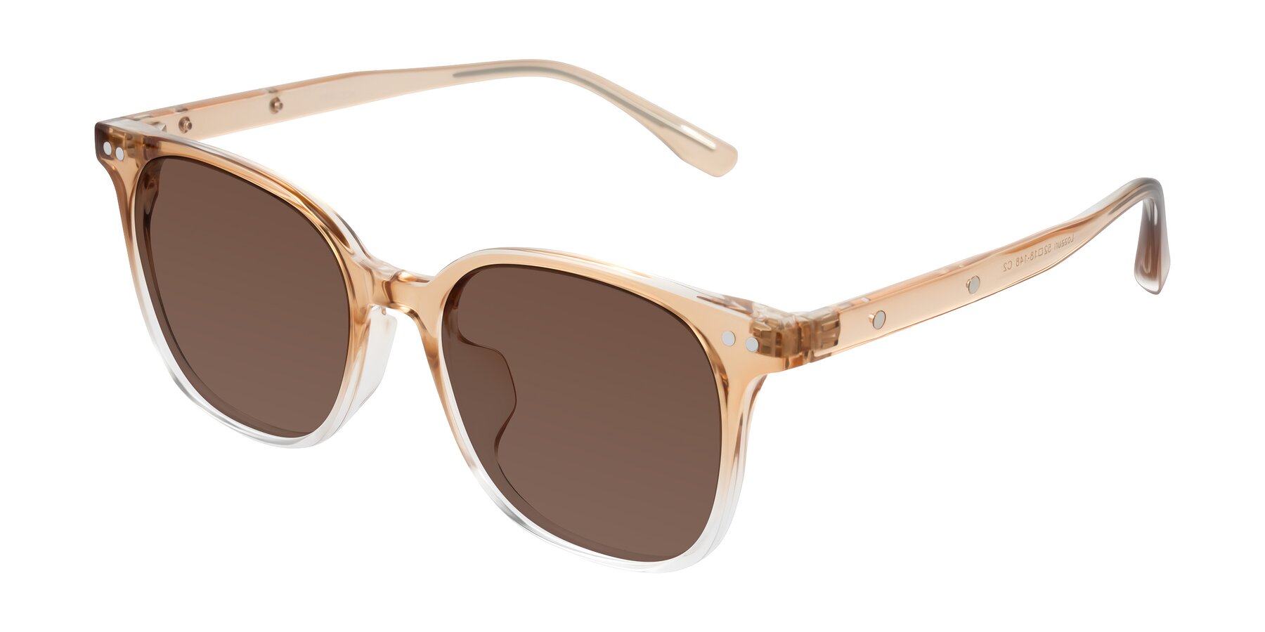 Angle of Lozzuri in Gradient Champagne with Brown Tinted Lenses