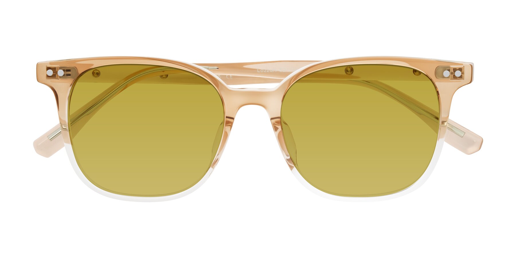 Folded Front of Lozzuri in Gradient Champagne with Champagne Tinted Lenses