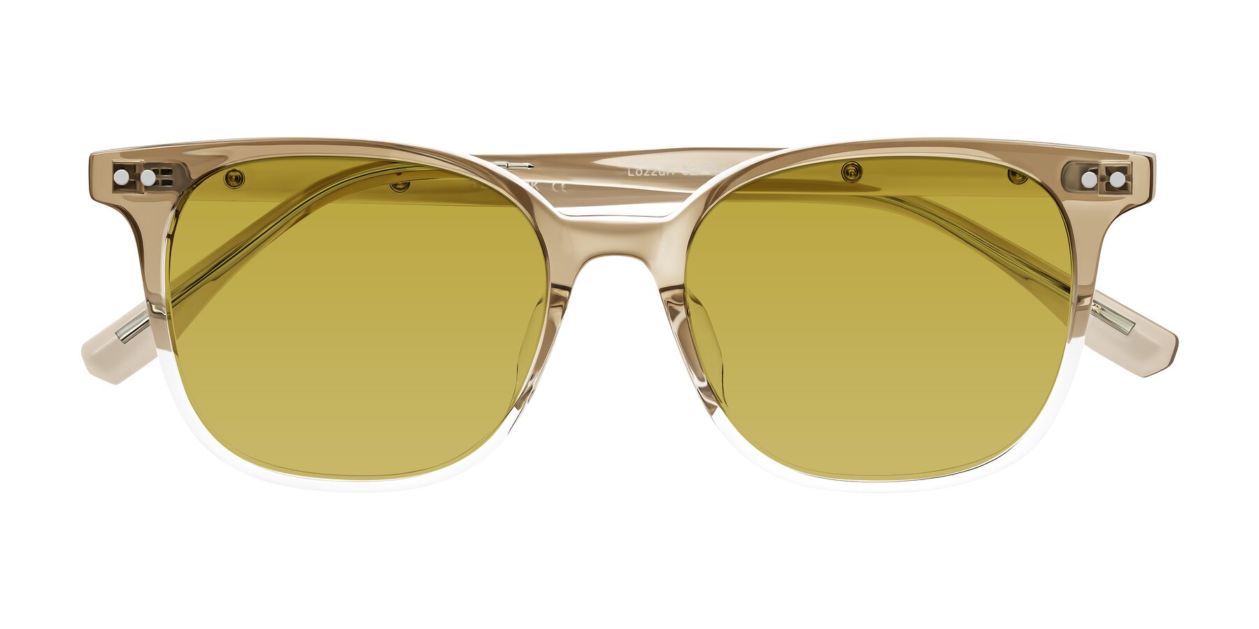 Folded Front of Lozzuri in Gradient Champagne with Champagne Tinted Lenses