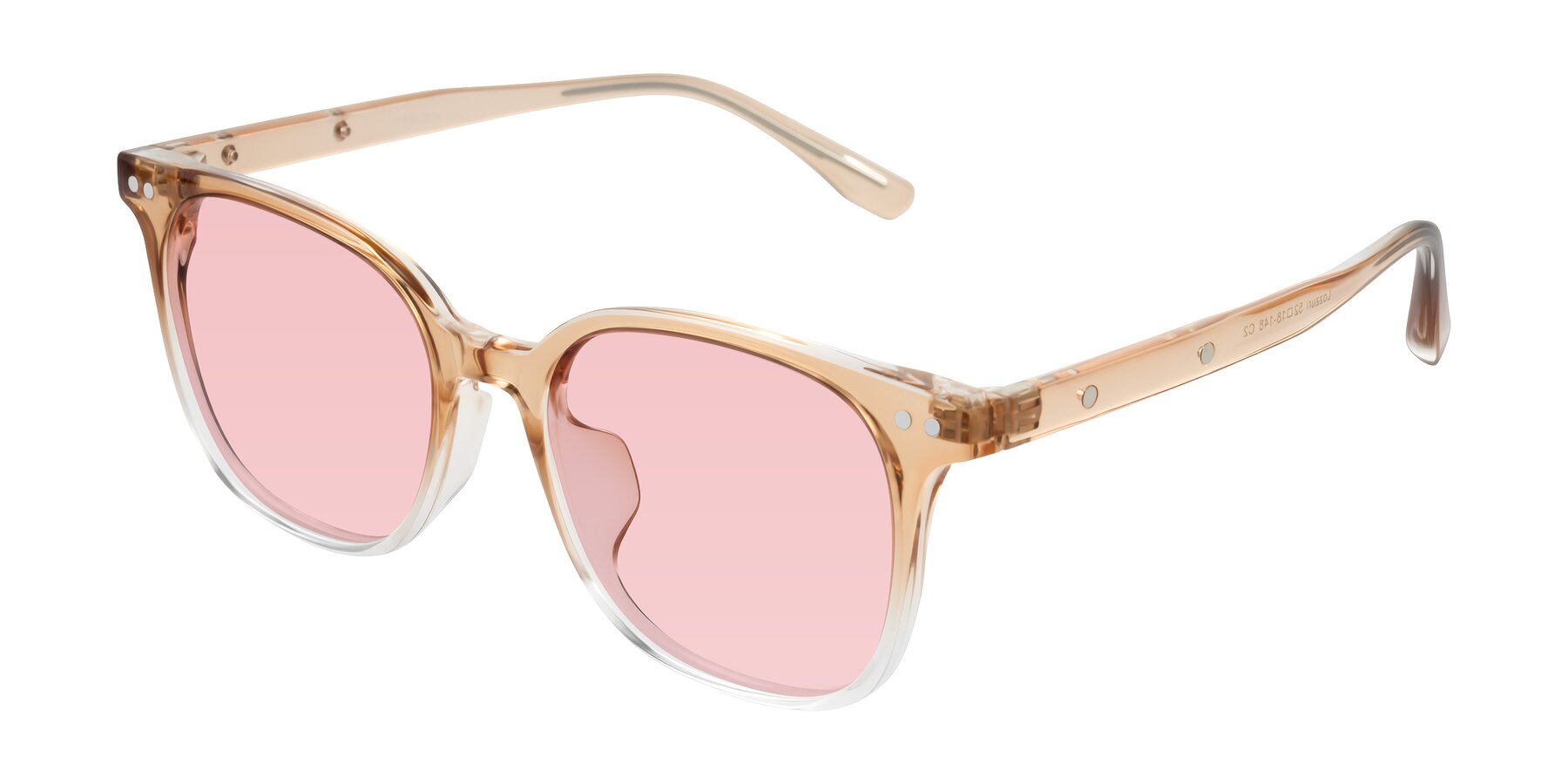 Angle of Lozzuri in Gradient Champagne with Light Garnet Tinted Lenses