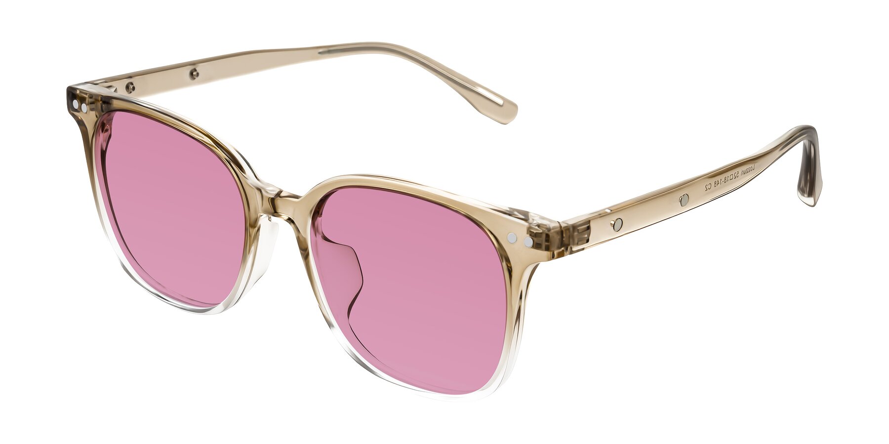 Angle of Lozzuri in Gradient Champagne with Medium Wine Tinted Lenses