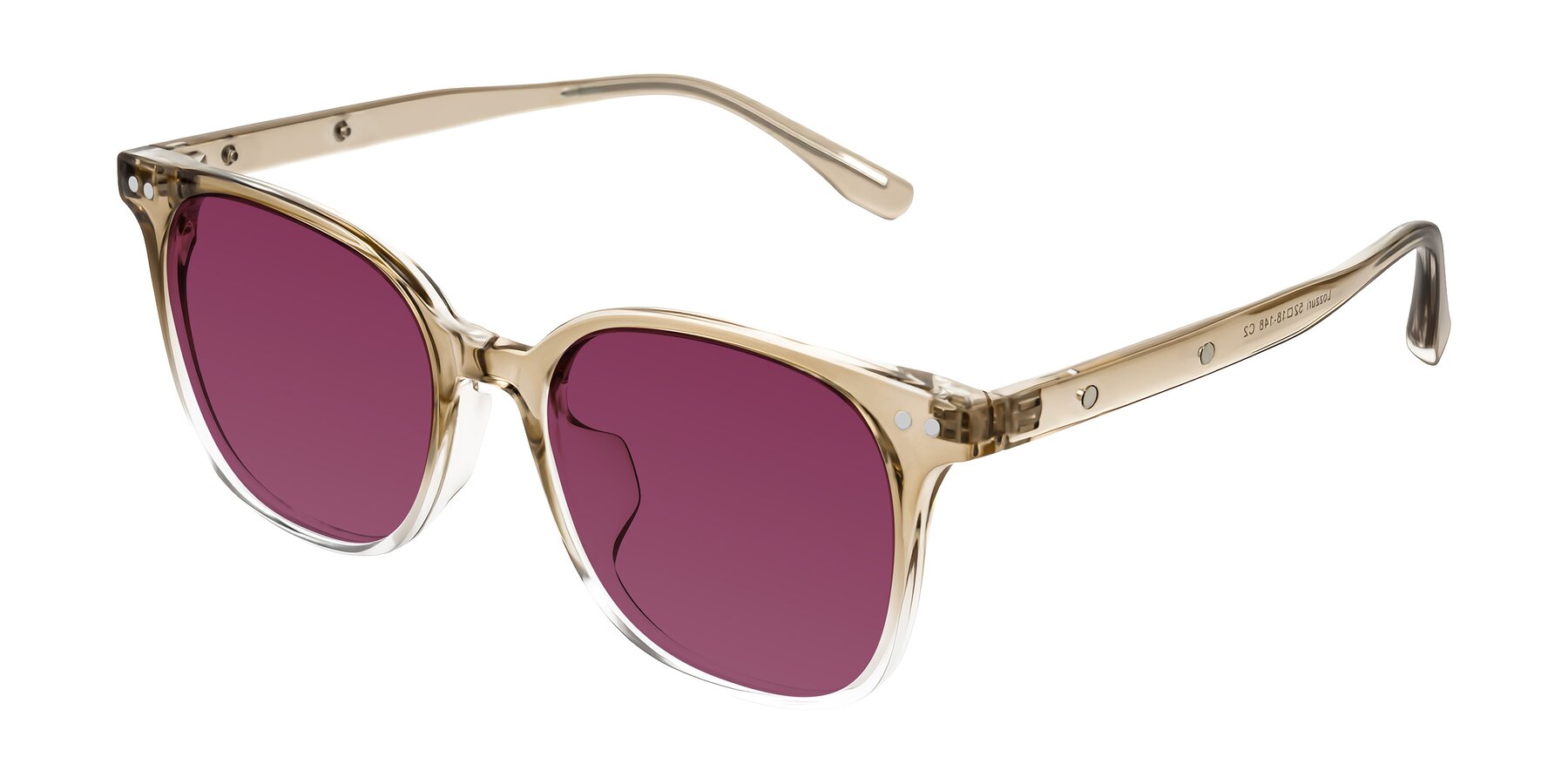 Angle of Lozzuri in Gradient Champagne with Wine Tinted Lenses