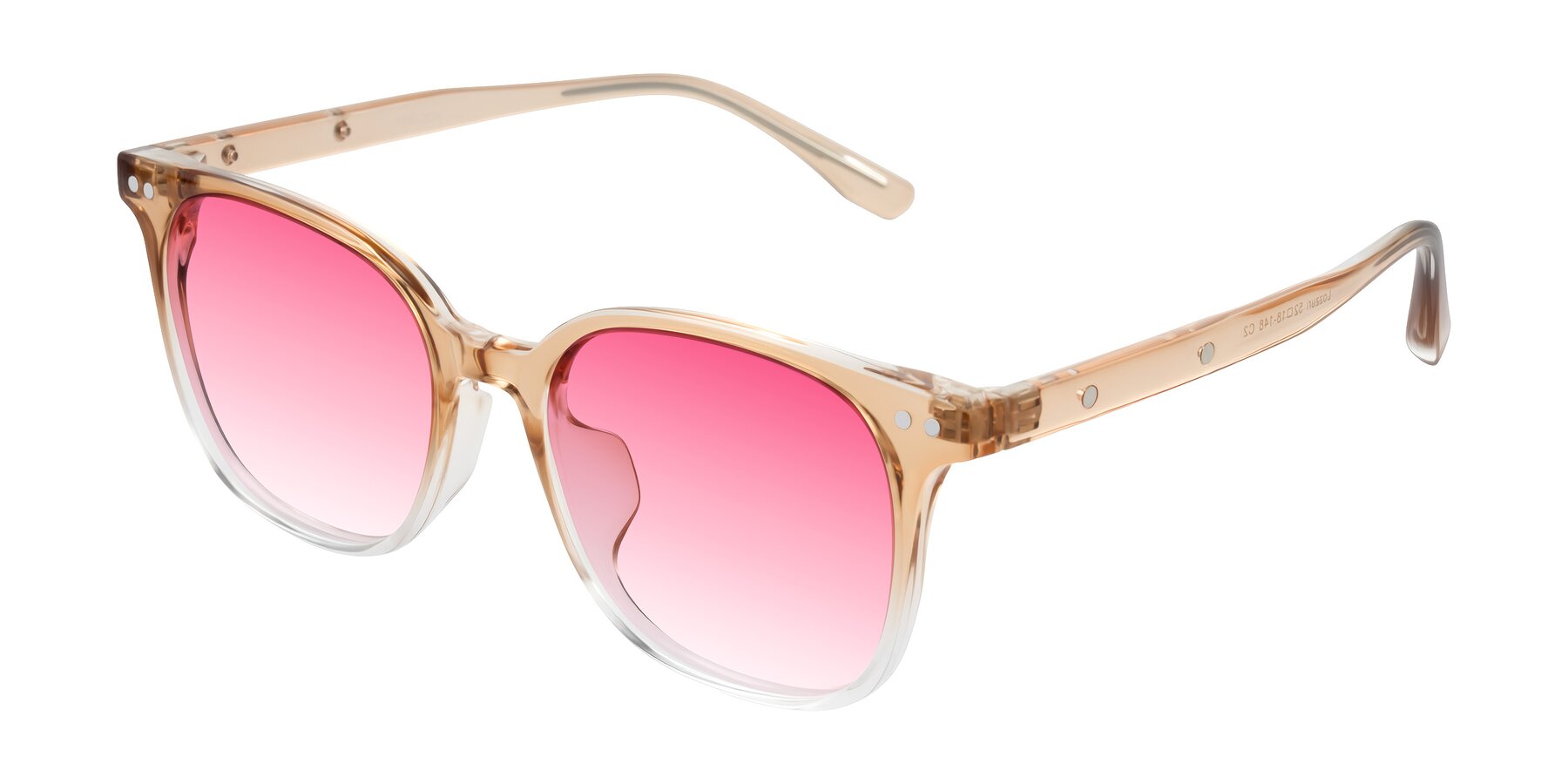 Angle of Lozzuri in Gradient Champagne with Pink Gradient Lenses