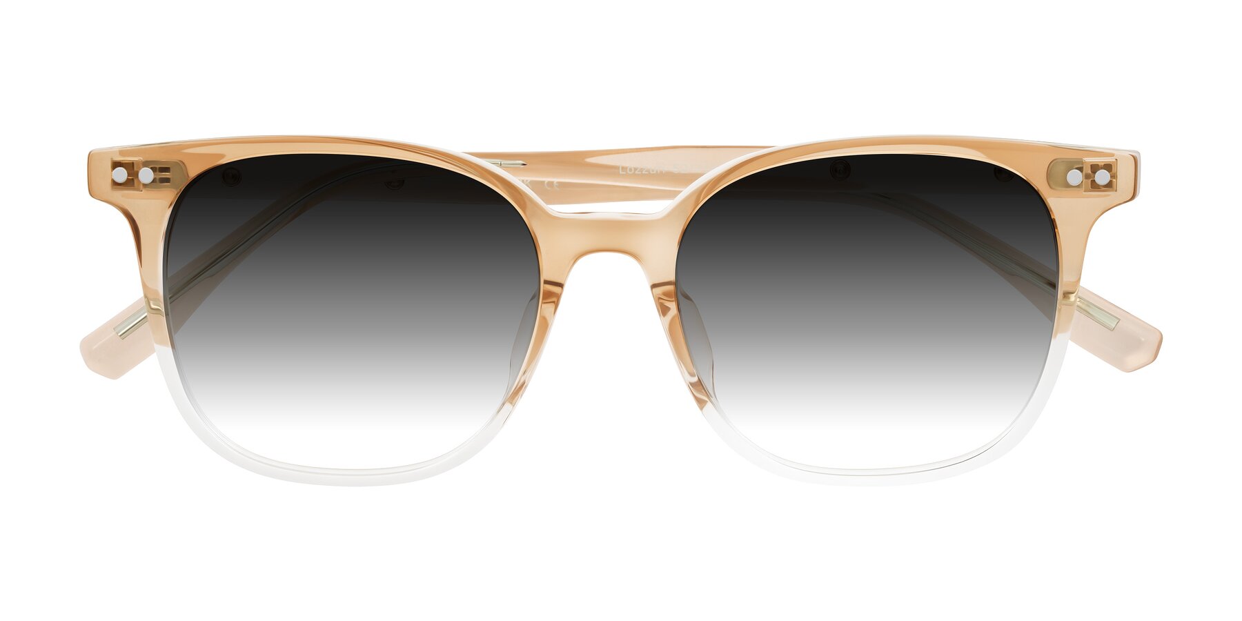 Folded Front of Lozzuri in Gradient Champagne with Gray Gradient Lenses