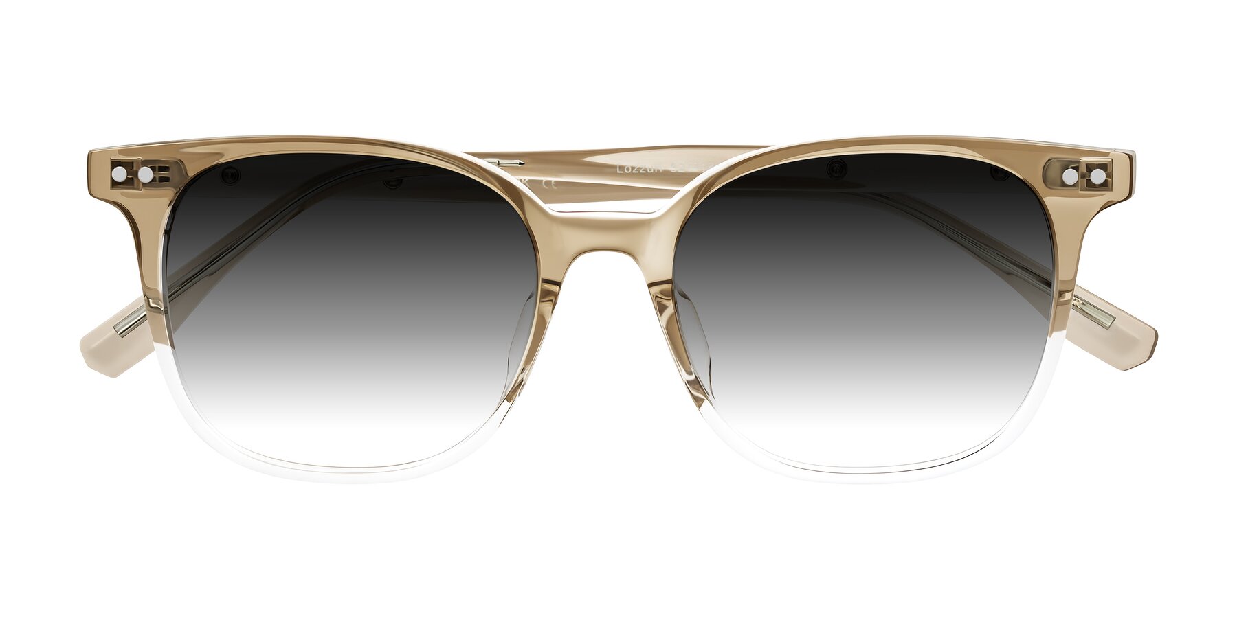 Folded Front of Lozzuri in Gradient Champagne with Gray Gradient Lenses